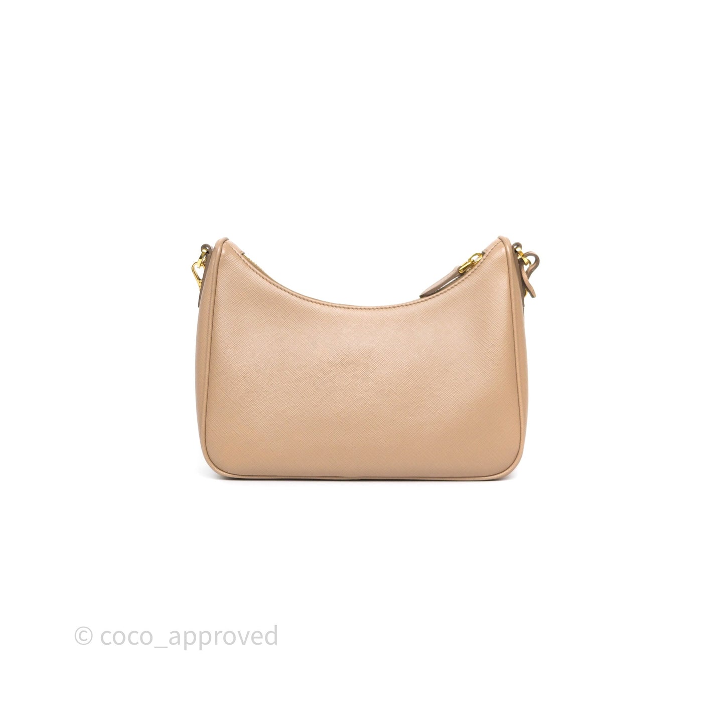 Prada Re-Edition 2005 Shoulder Bag Saffiano Leather Cameo Beige