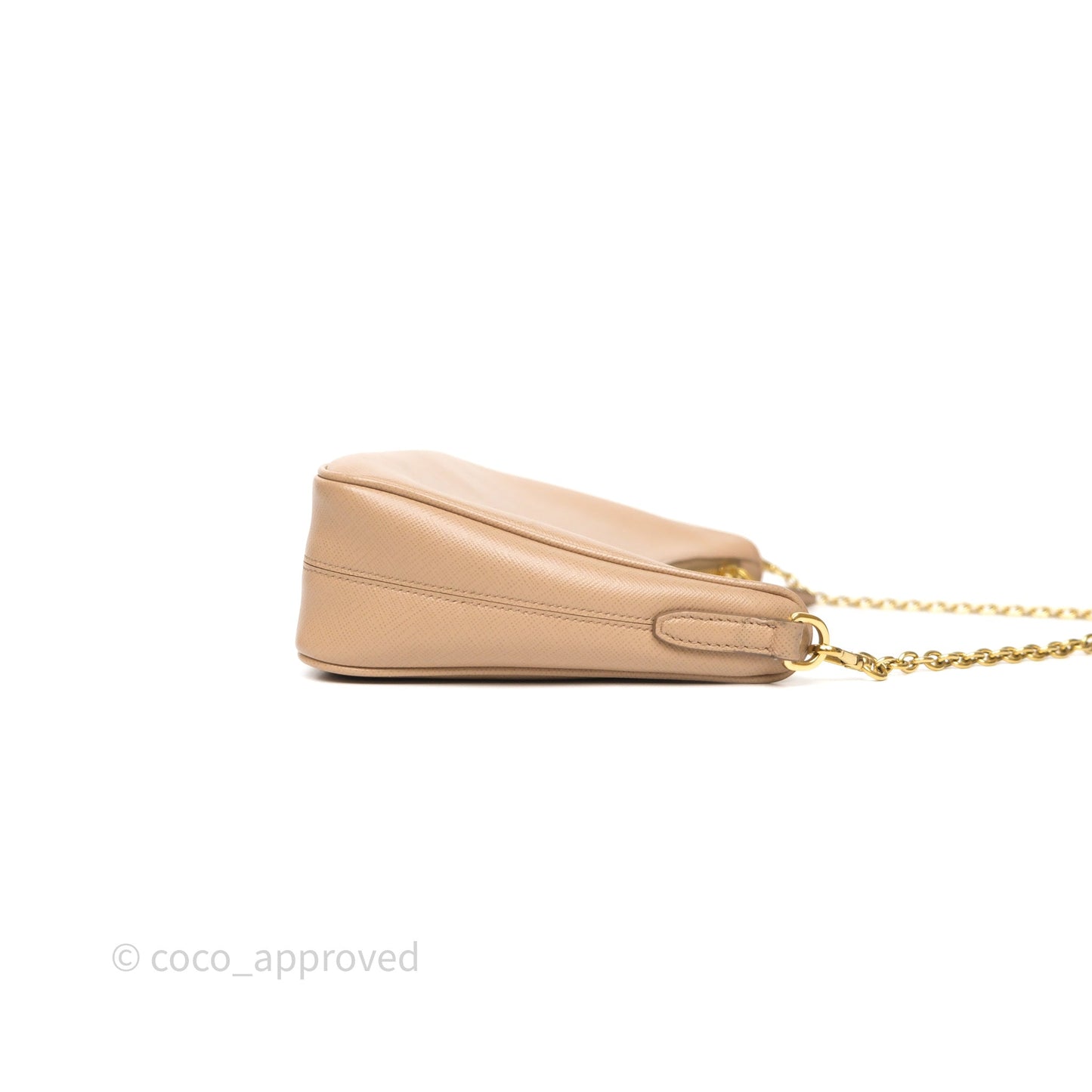 Prada Re-Edition 2005 Shoulder Bag Saffiano Leather Cameo Beige