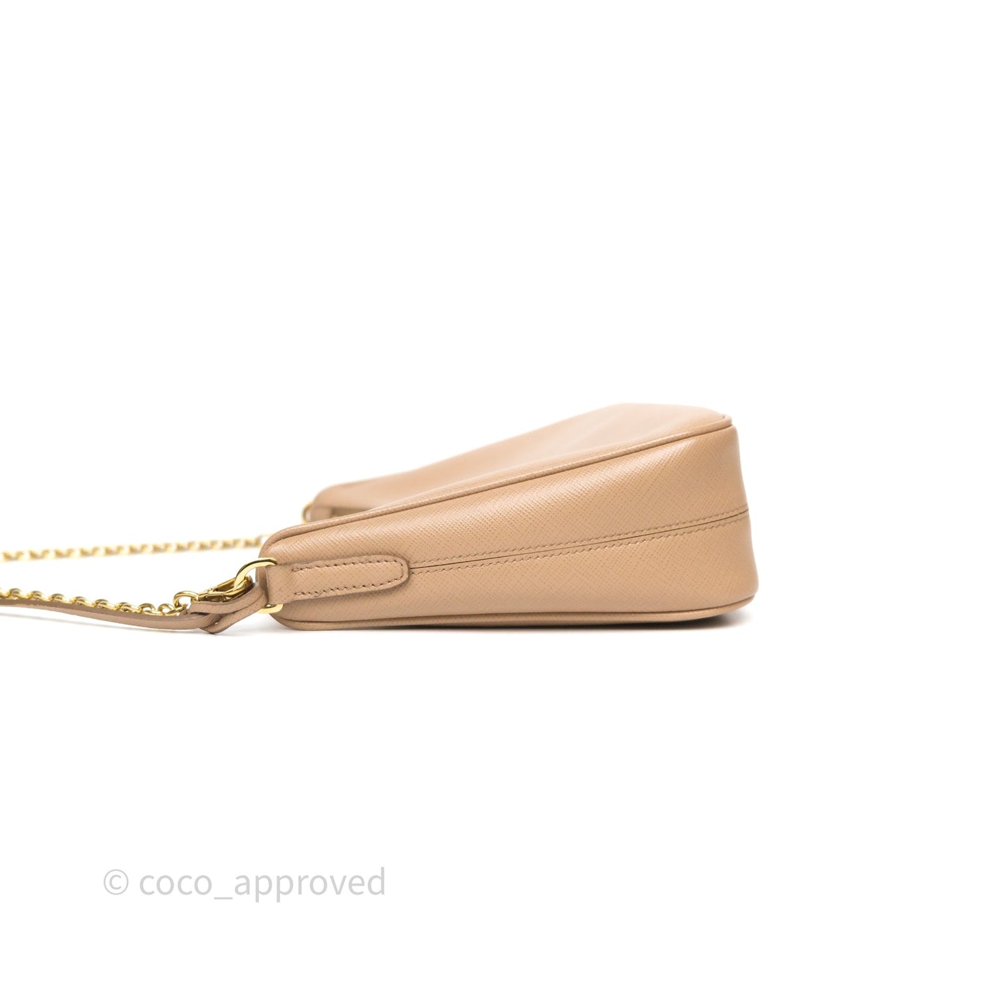 Prada Re-Edition 2005 Shoulder Bag Saffiano Leather Cameo Beige
