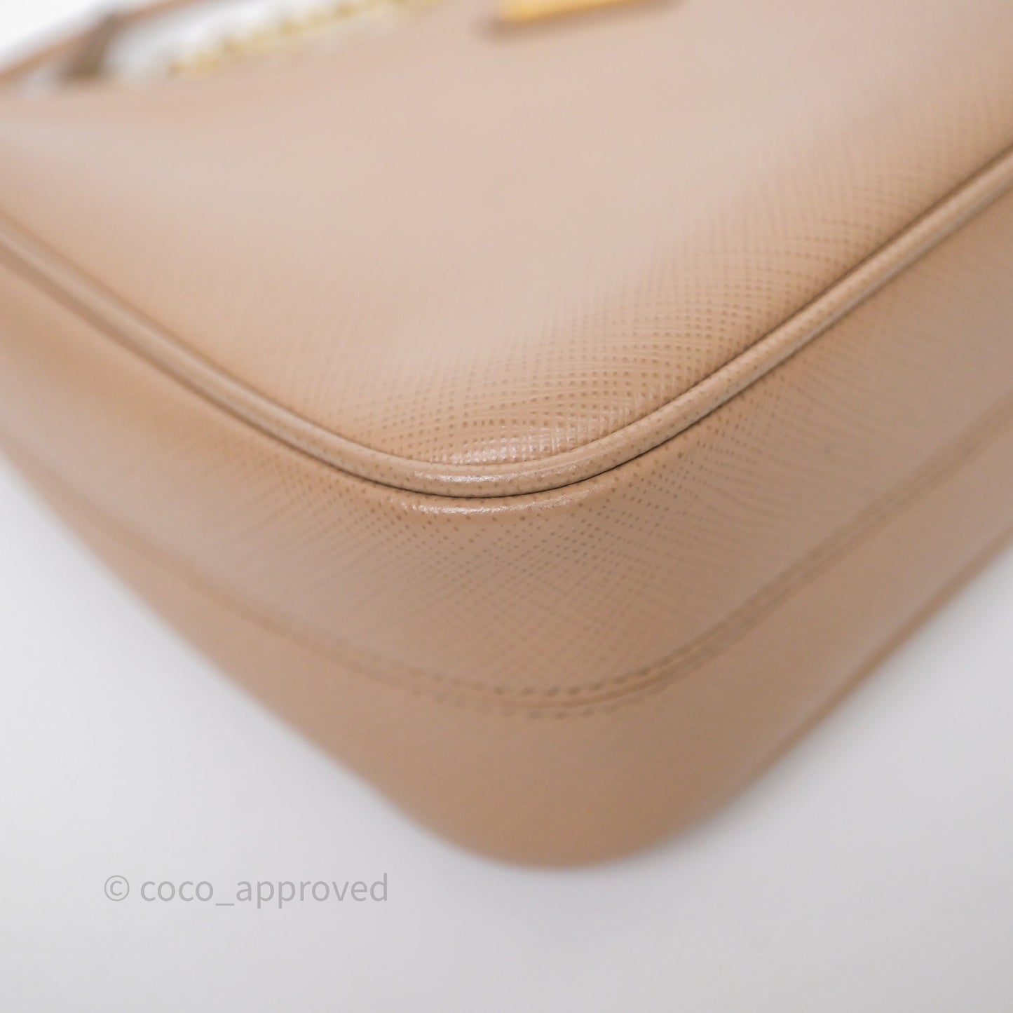 Prada Re-Edition 2005 Shoulder Bag Saffiano Leather Cameo Beige