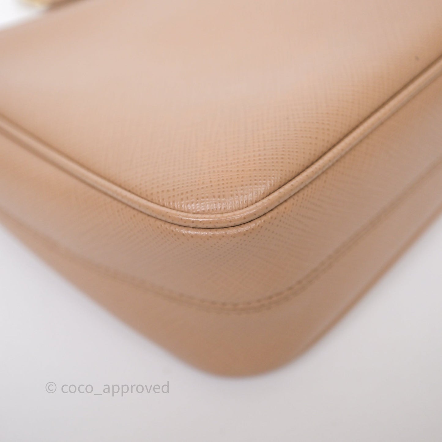 Prada Re-Edition 2005 Shoulder Bag Saffiano Leather Cameo Beige