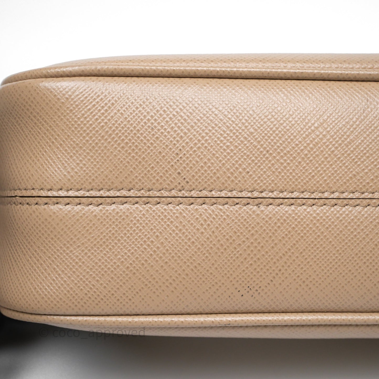 Prada Re-Edition 2005 Shoulder Bag Saffiano Leather Cameo Beige