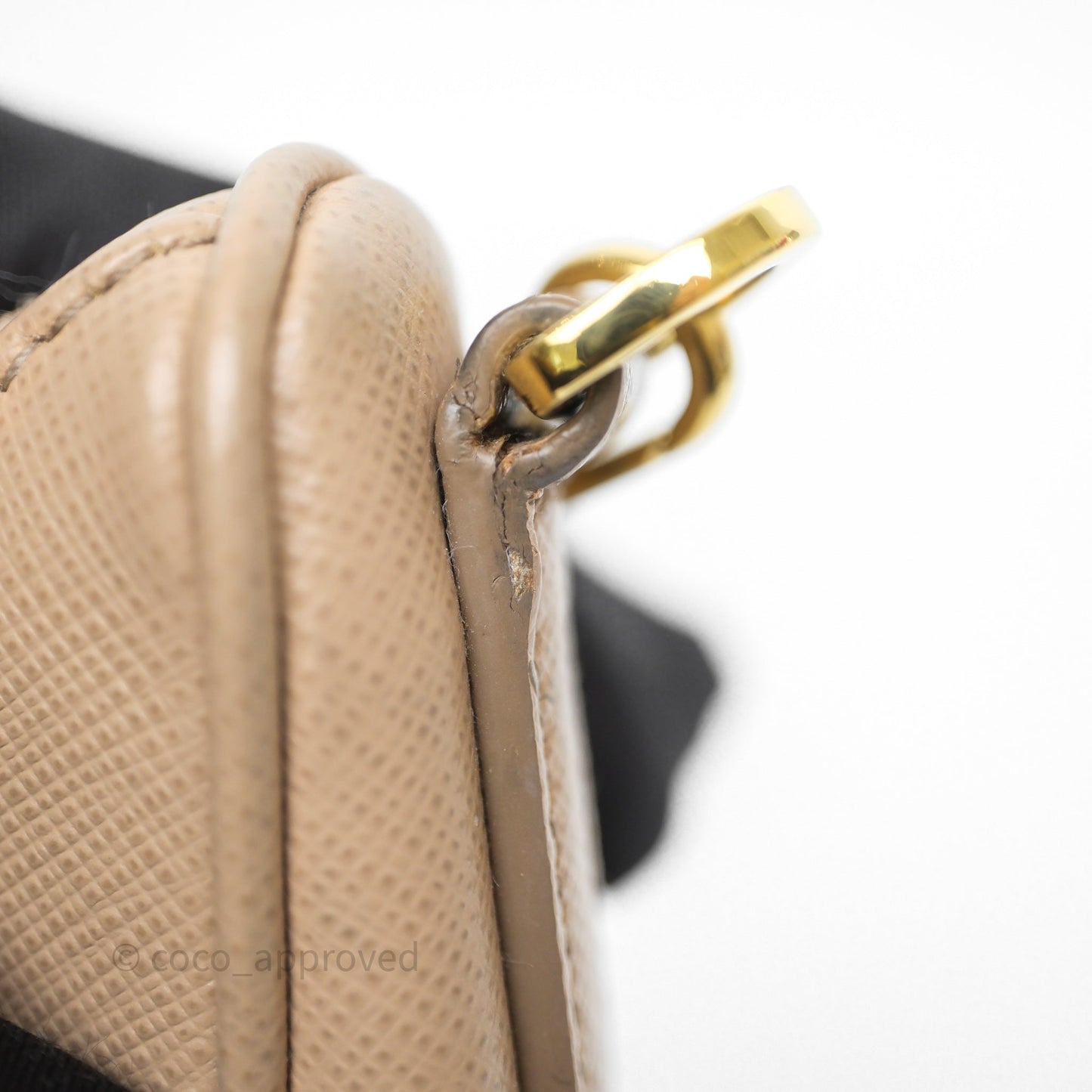 Prada Re-Edition 2005 Shoulder Bag Saffiano Leather Cameo Beige