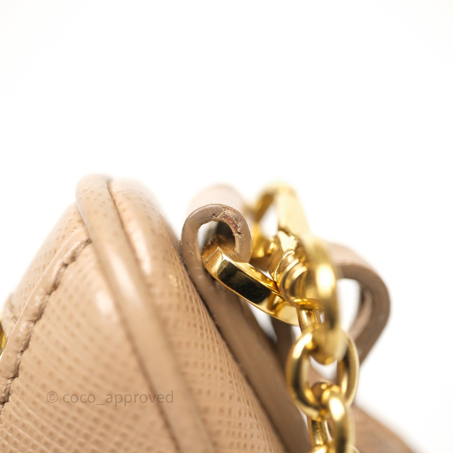 Prada Re-Edition 2005 Shoulder Bag Saffiano Leather Cameo Beige