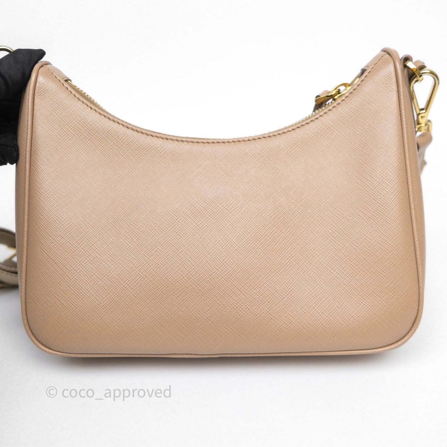 Prada Re-Edition 2005 Shoulder Bag Saffiano Leather Cameo Beige