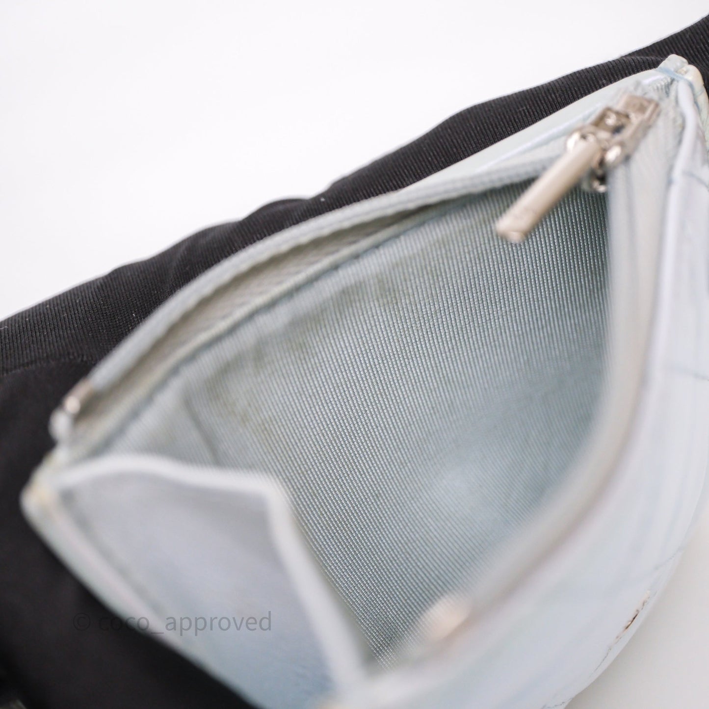 Chanel Classic Short Flap Wallet Iridescent White Lambskin Silver Hardware