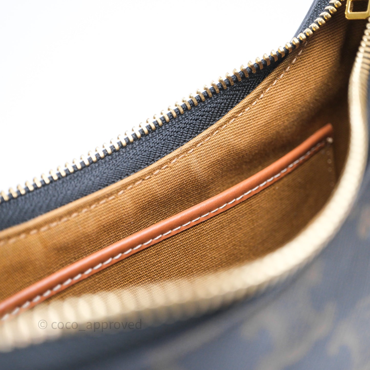 Celine Ava Bag In Triomphe Canvas Calfskin Tan