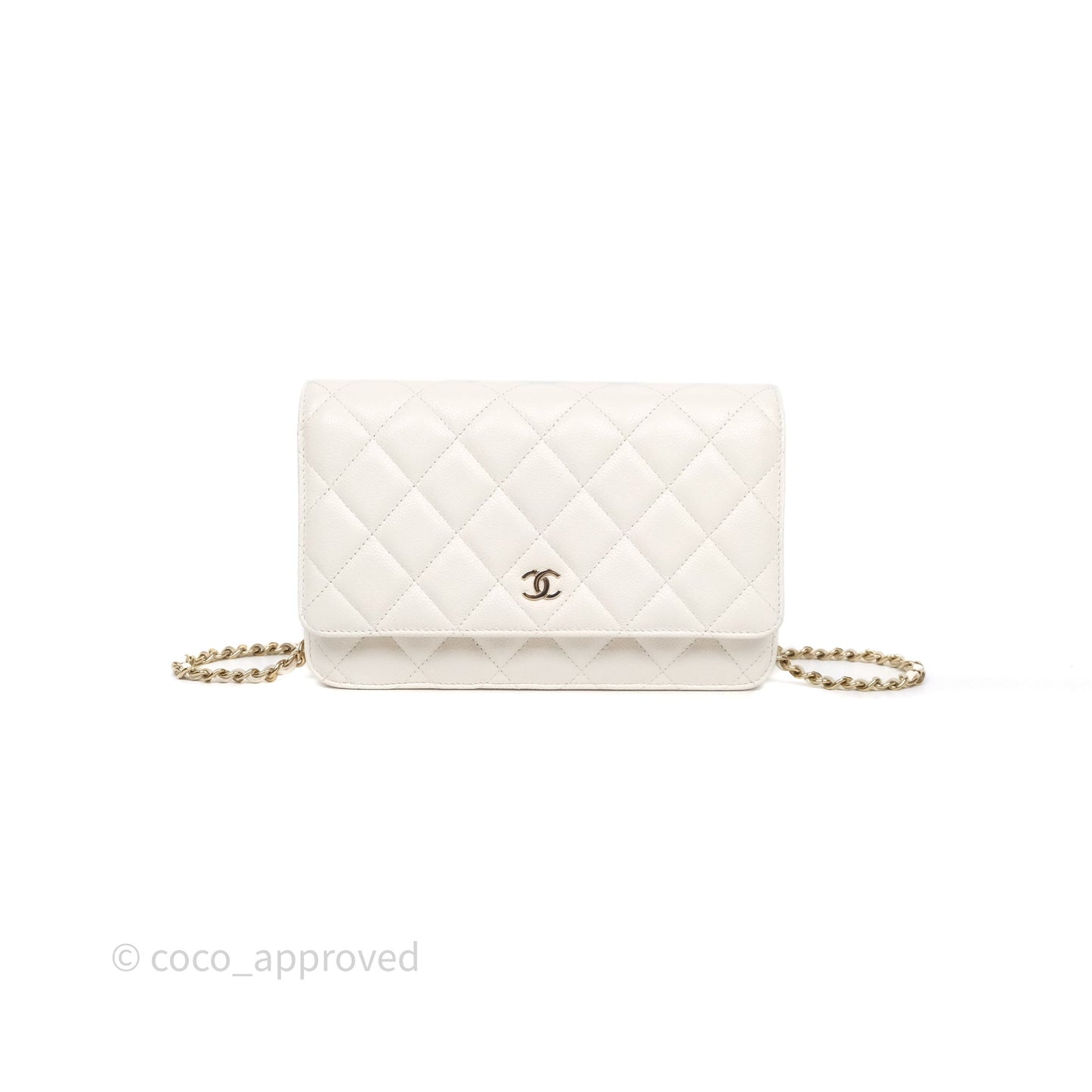 Chanel Classic WOC White Bag Caviar Gold Hardware