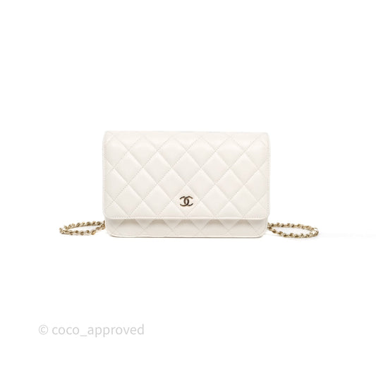 Chanel Classic WOC White Bag Caviar Gold Hardware