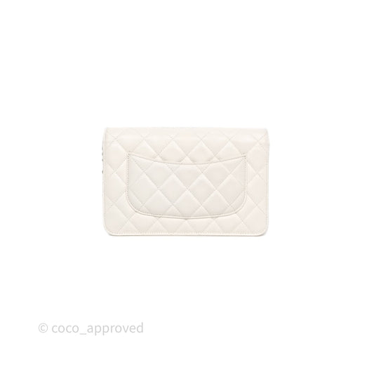 Chanel Classic WOC White Bag Caviar Gold Hardware