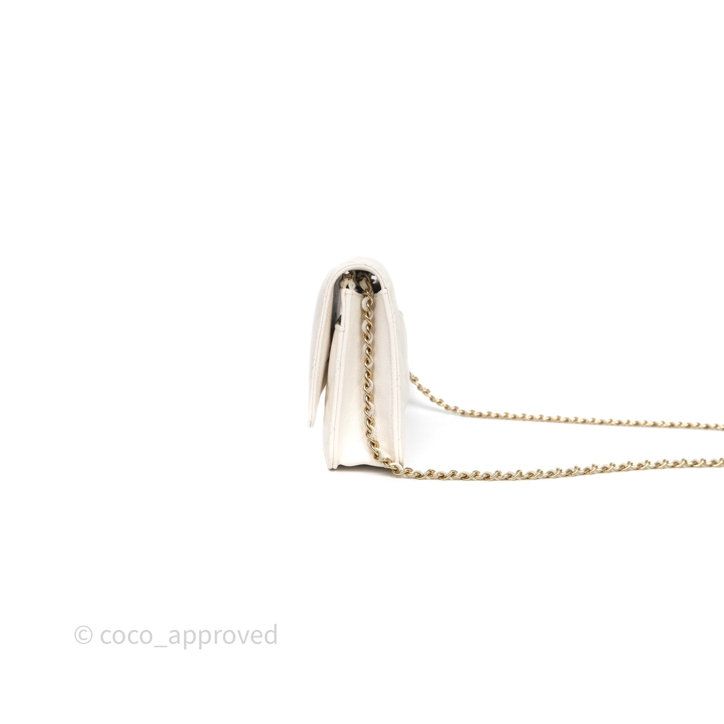 Chanel Classic WOC White Bag Caviar Gold Hardware