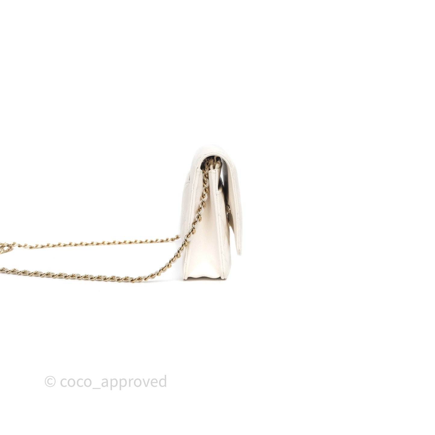 Chanel Classic WOC White Bag Caviar Gold Hardware
