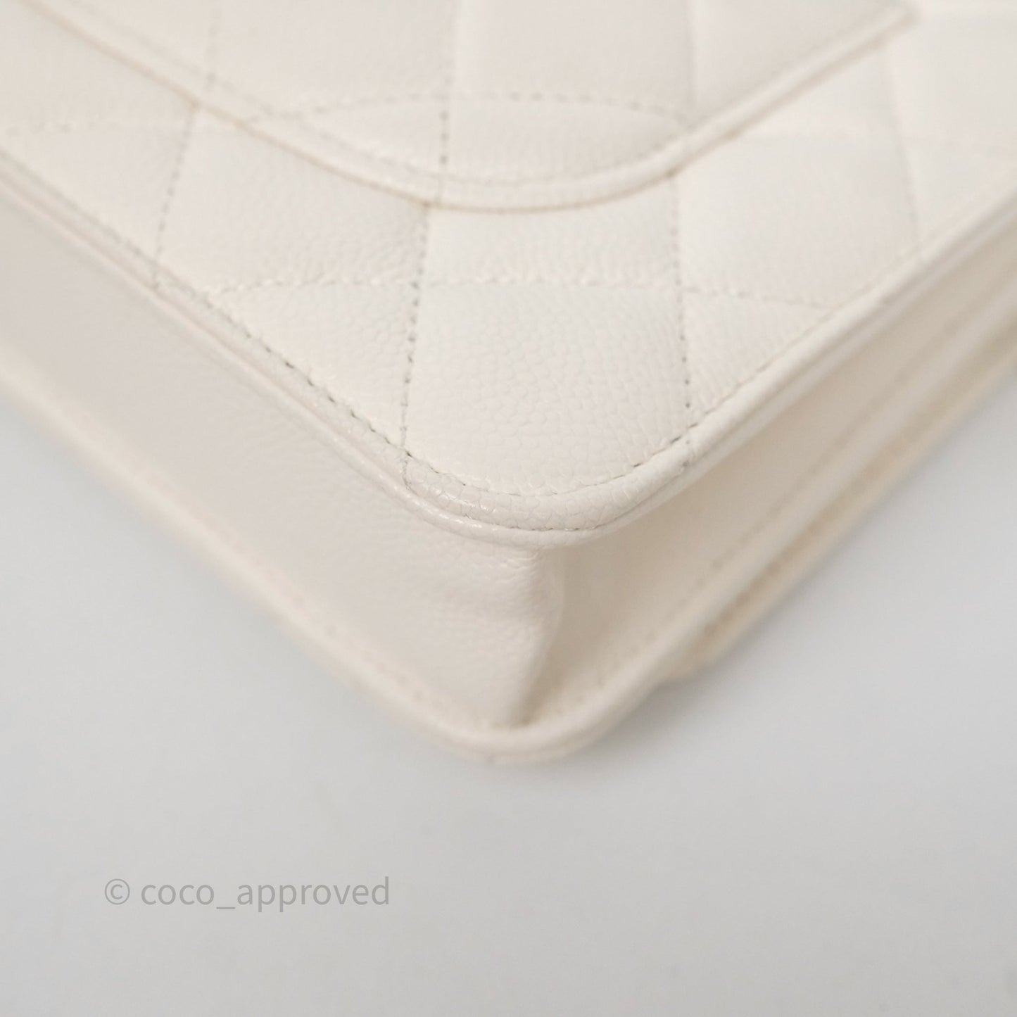 Chanel Classic WOC White Bag Caviar Gold Hardware