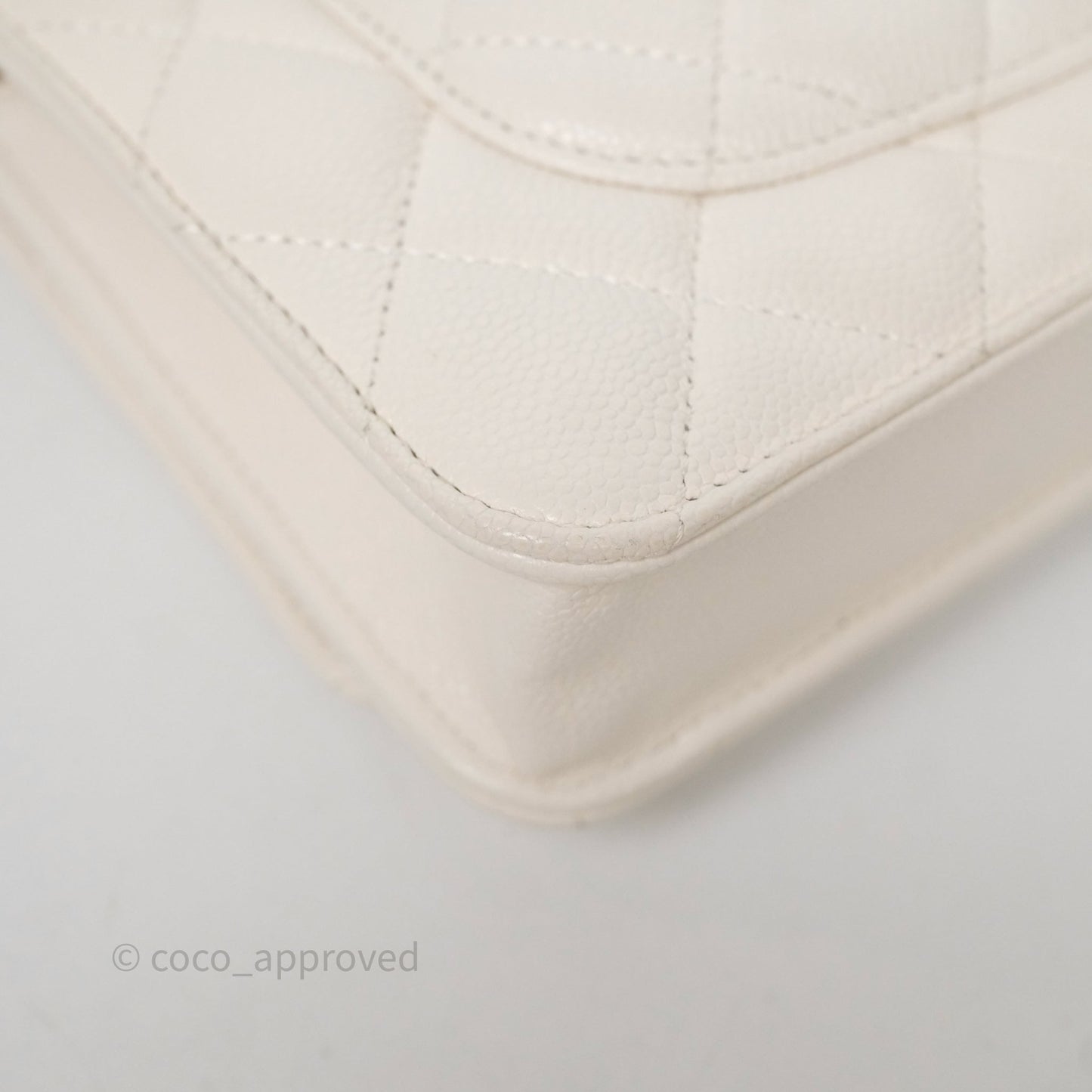 Chanel Classic WOC White Bag Caviar Gold Hardware