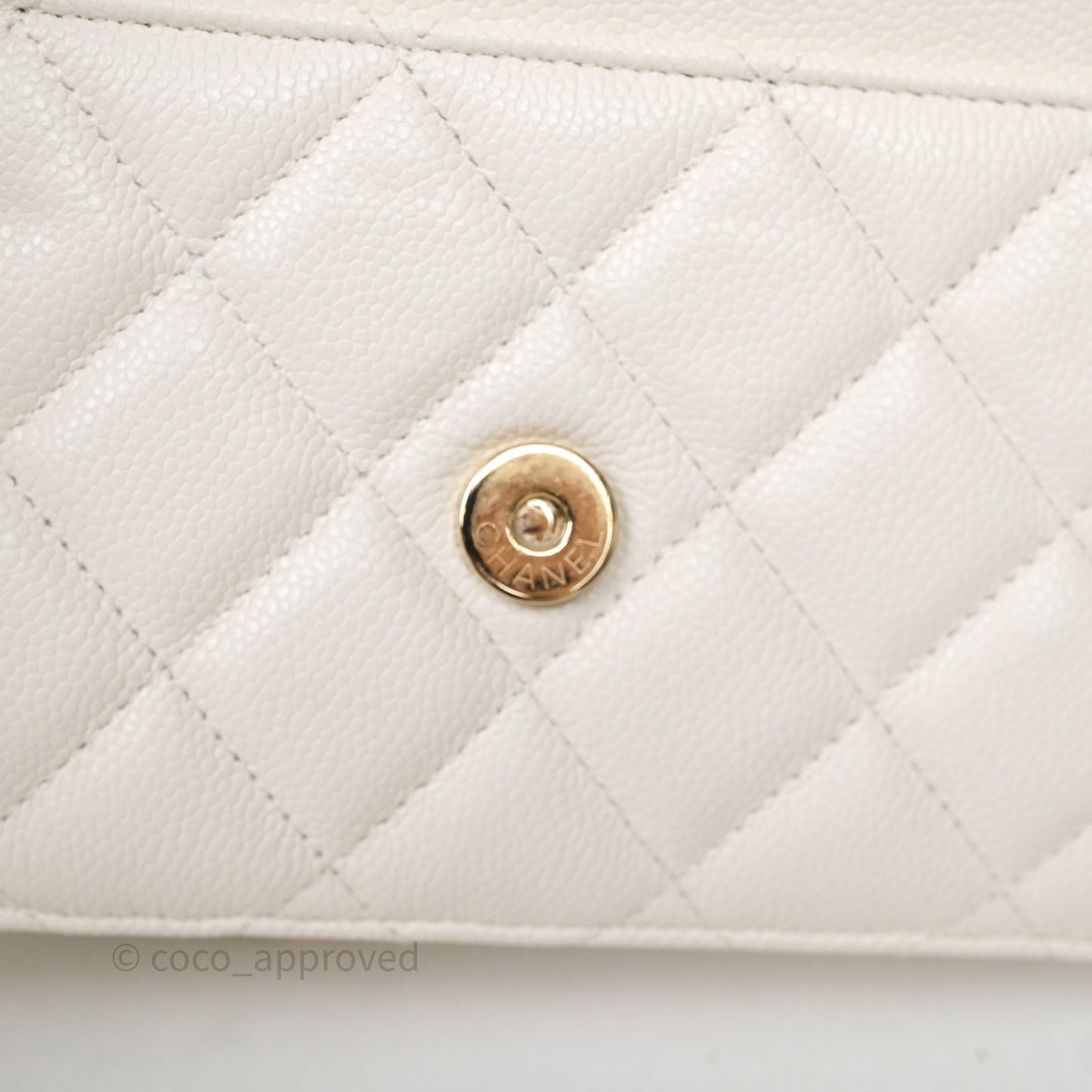 Chanel Classic WOC White Bag Caviar Gold Hardware