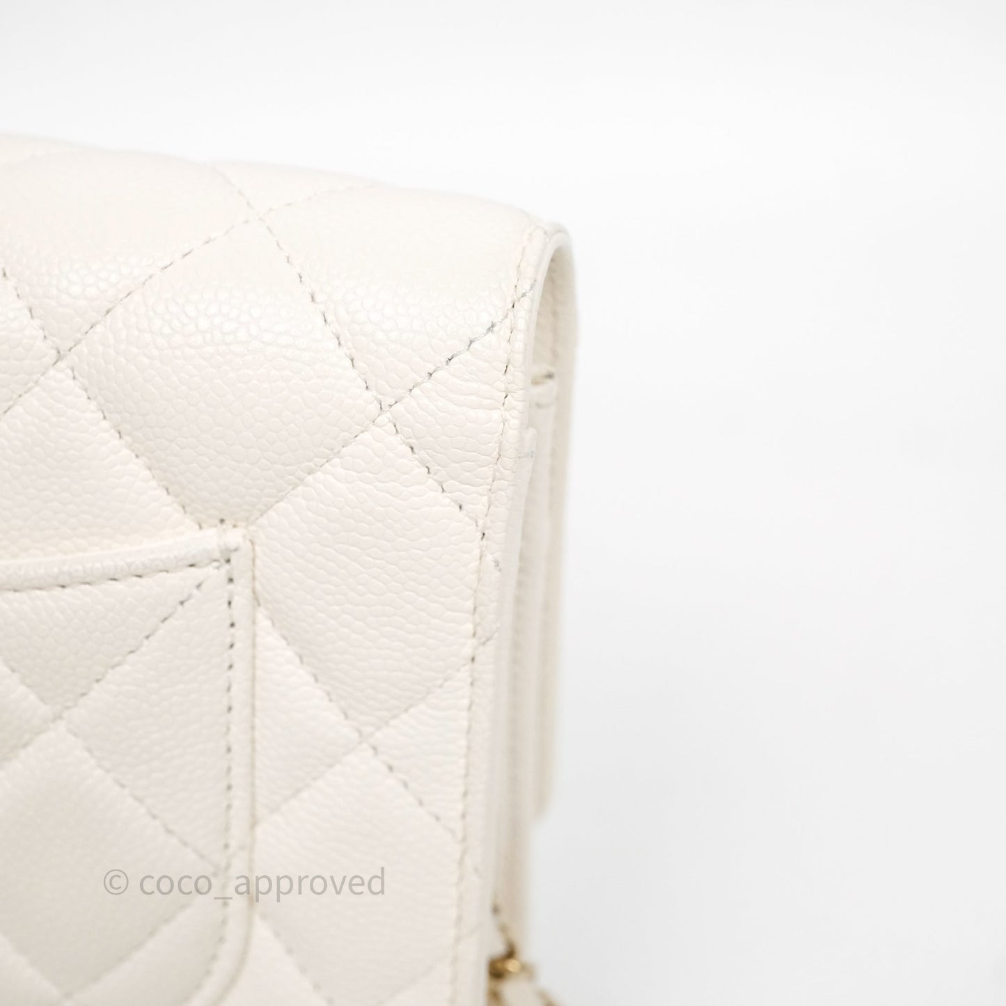 Chanel Classic WOC White Bag Caviar Gold Hardware