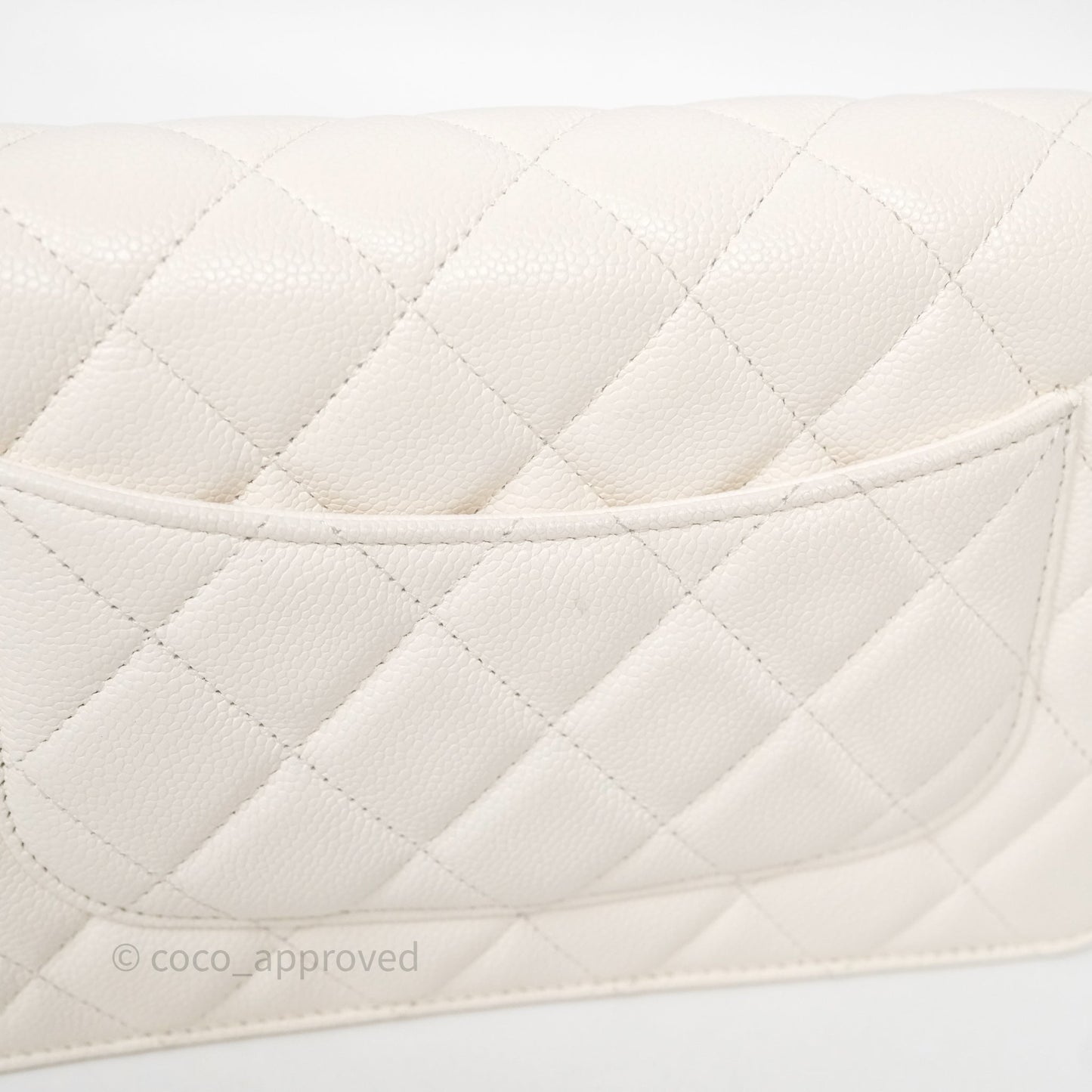 Chanel Classic WOC White Bag Caviar Gold Hardware