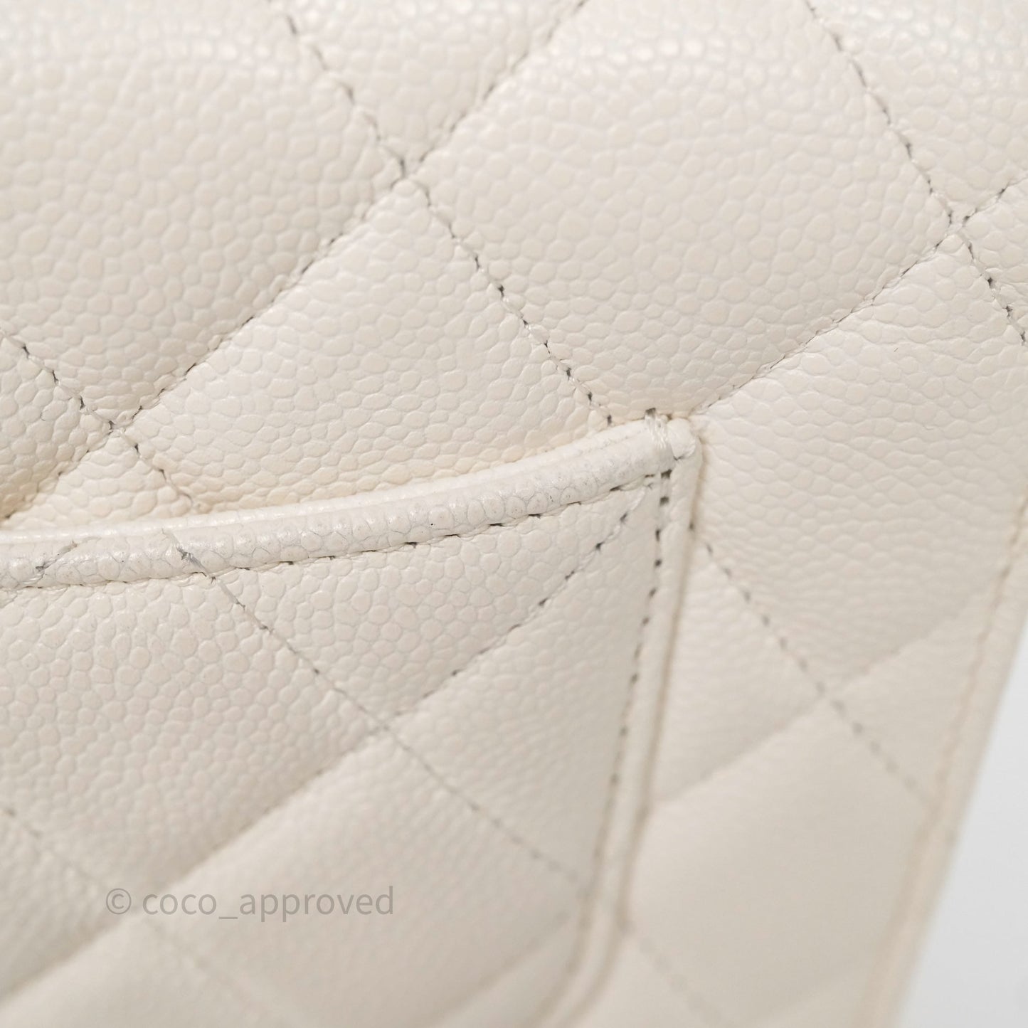 Chanel Classic WOC White Bag Caviar Gold Hardware