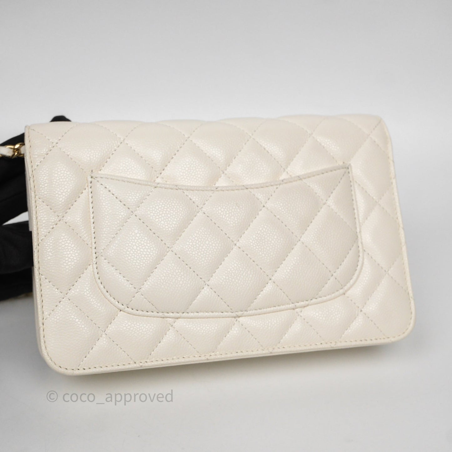 Chanel Classic WOC White Bag Caviar Gold Hardware