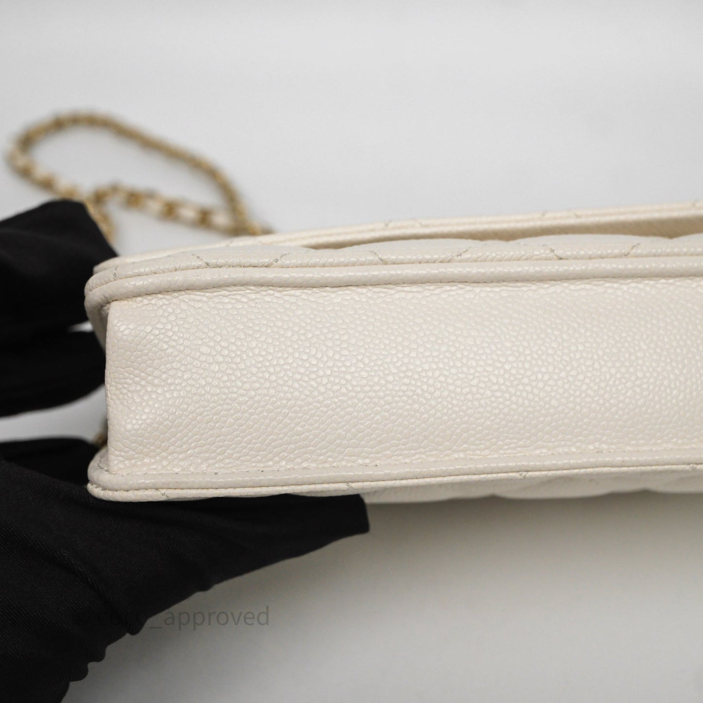 Chanel Classic WOC White Bag Caviar Gold Hardware