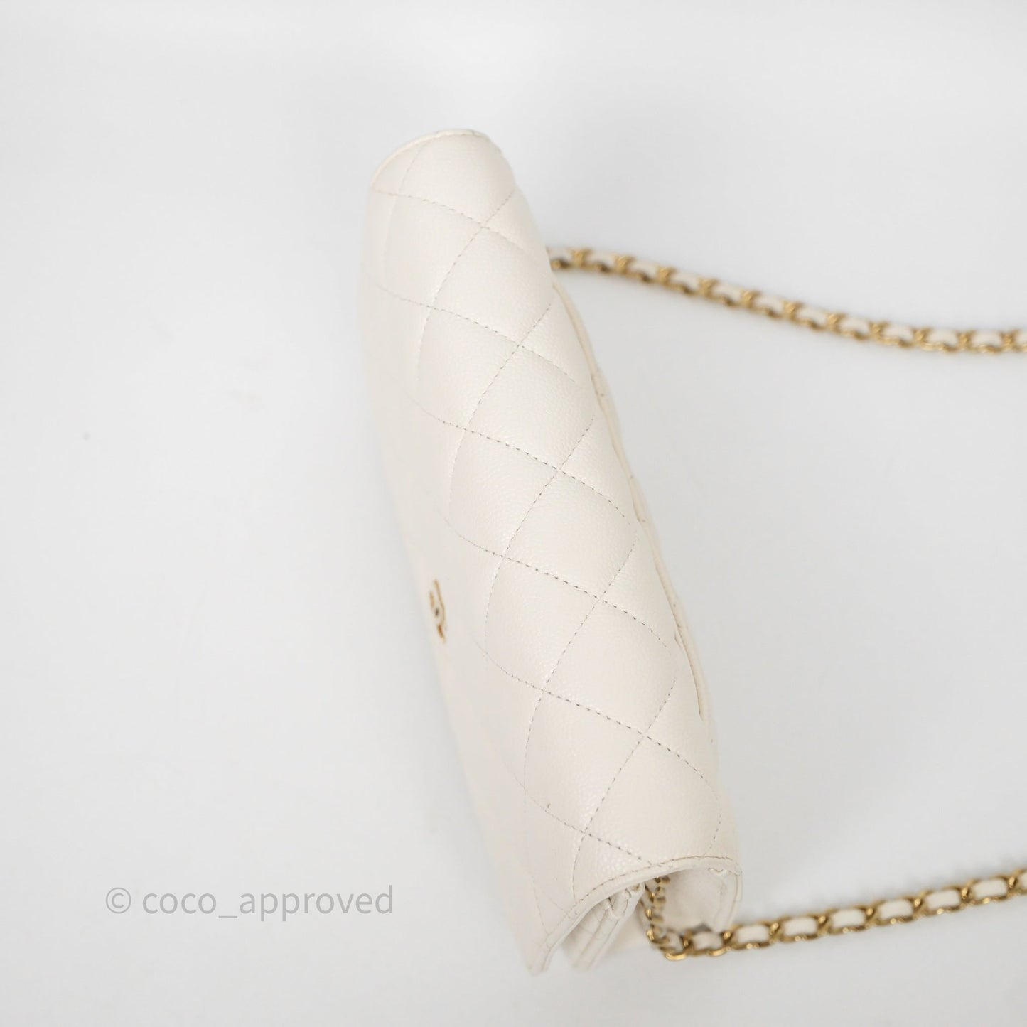 Chanel Classic WOC White Bag Caviar Gold Hardware
