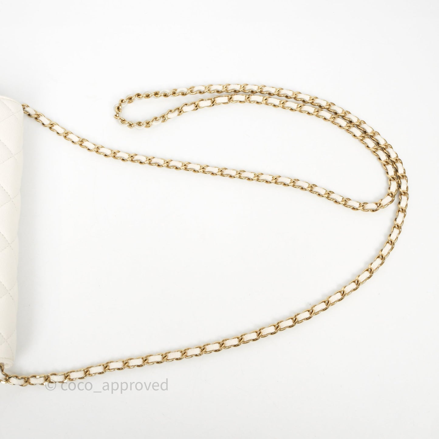 Chanel Classic WOC White Bag Caviar Gold Hardware