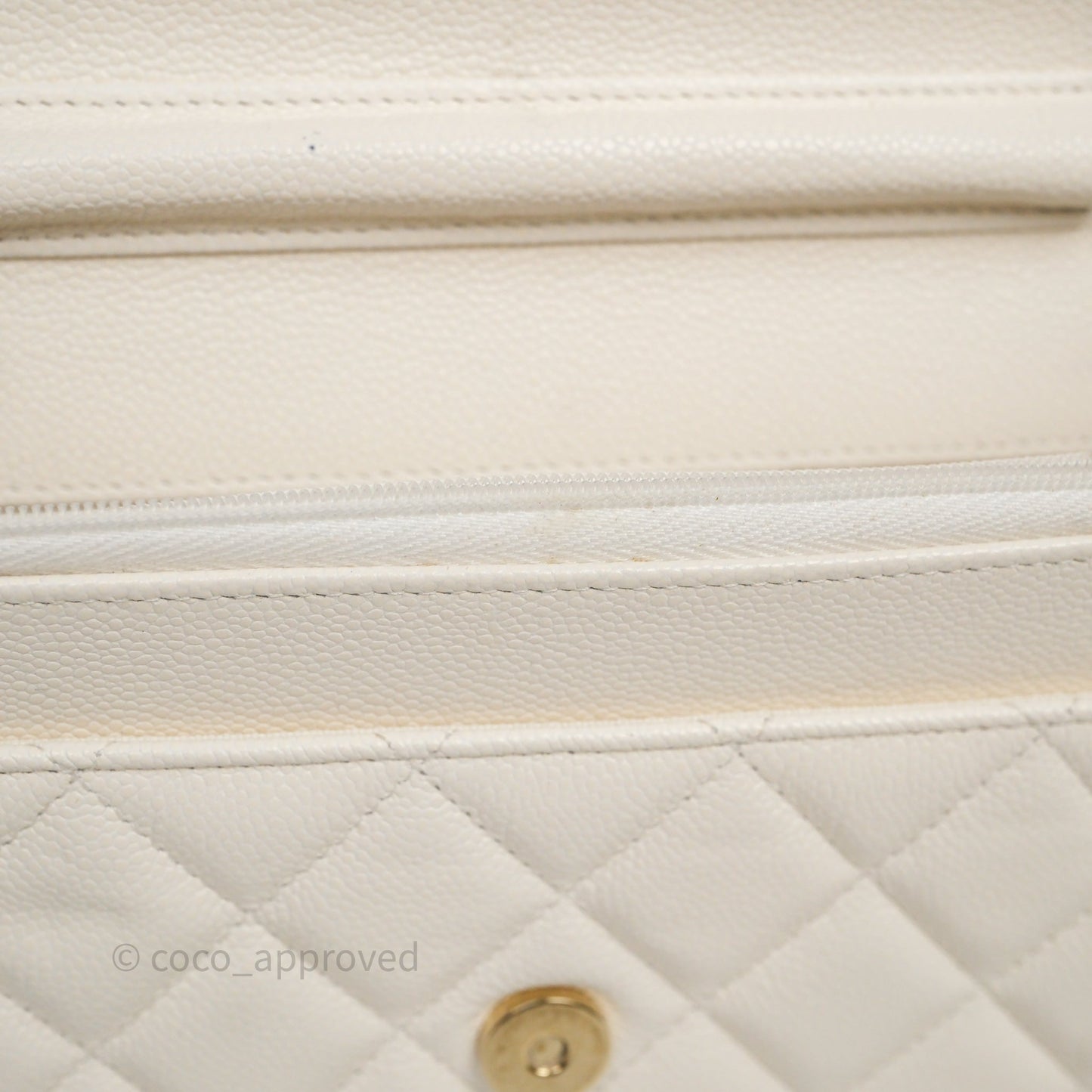 Chanel Classic WOC White Bag Caviar Gold Hardware