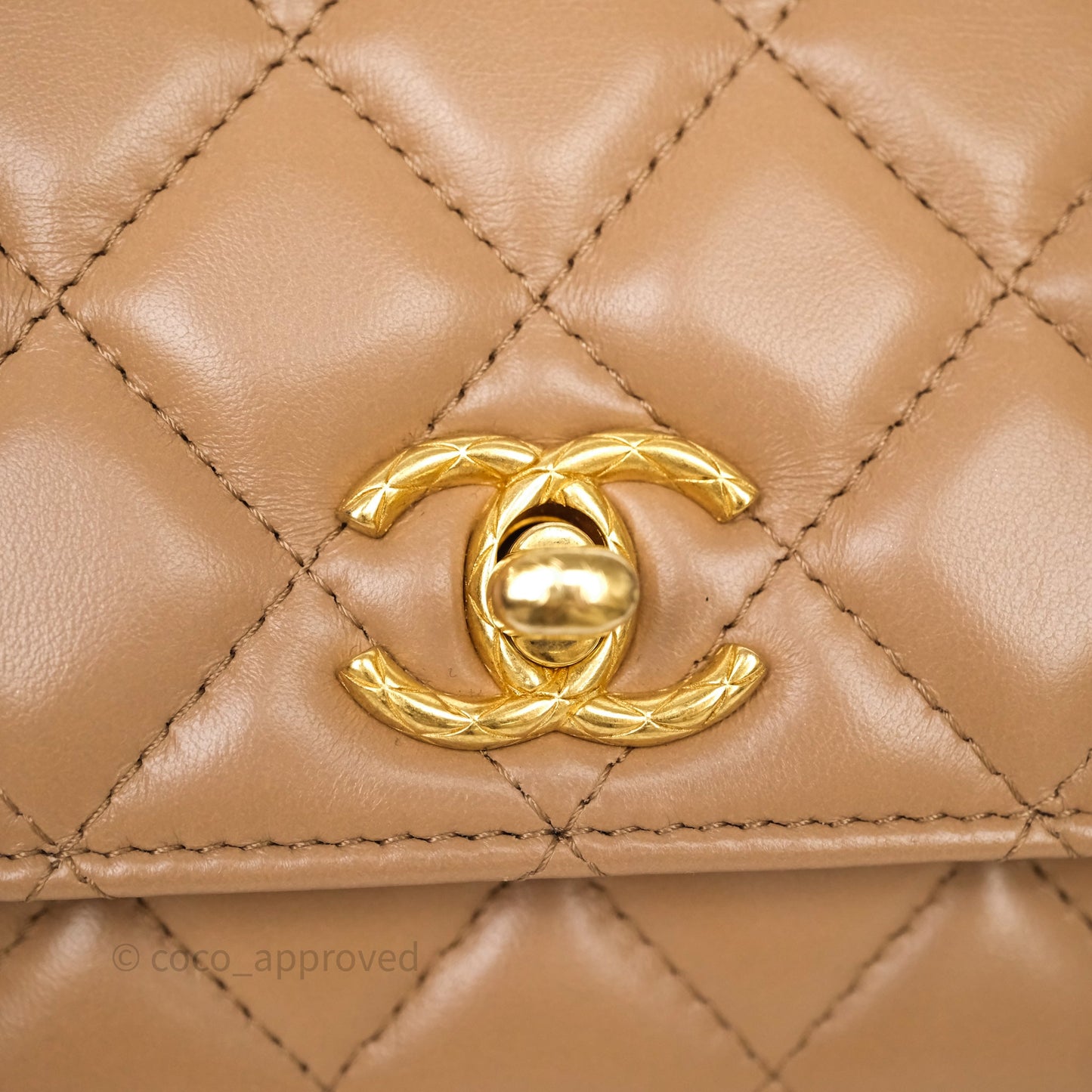 Chanel All Slide Wallet on Chain WOC Adjustable Chain Quilted Beige Lambskin