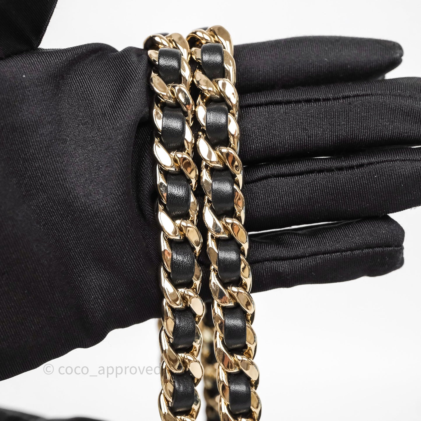 Chanel Double Pocket Black Bucket Bag Calfskin Gold Hardware