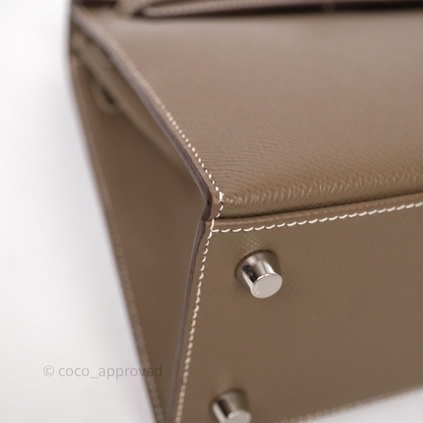Hermes Kelly 25 Etoupe 18 Palladium Hardware