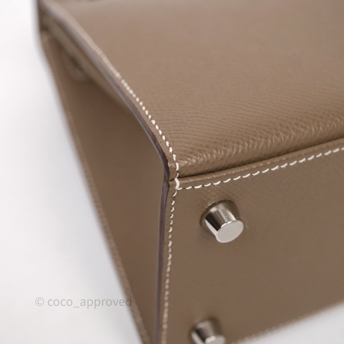 Hermes Kelly 25 Etoupe 18 Palladium Hardware