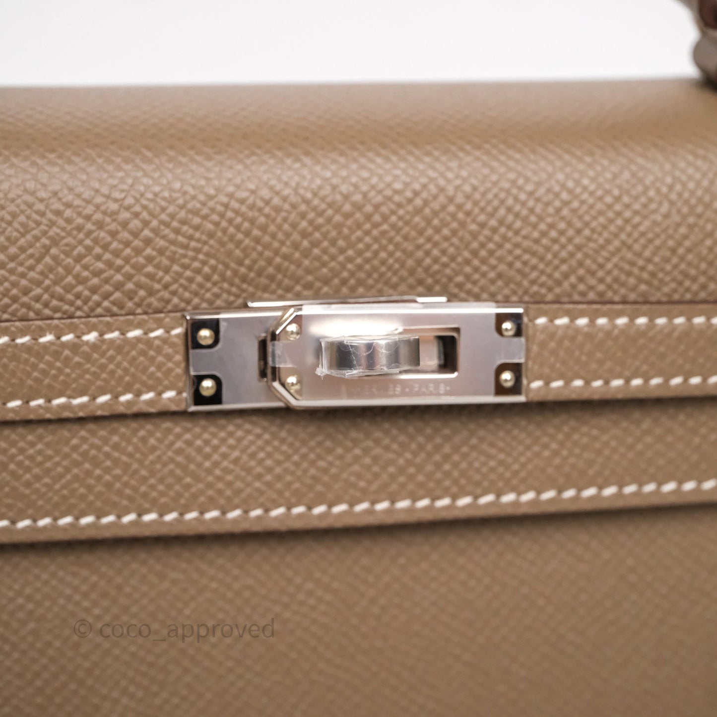 Hermes Kelly 25 Etoupe 18 Palladium Hardware