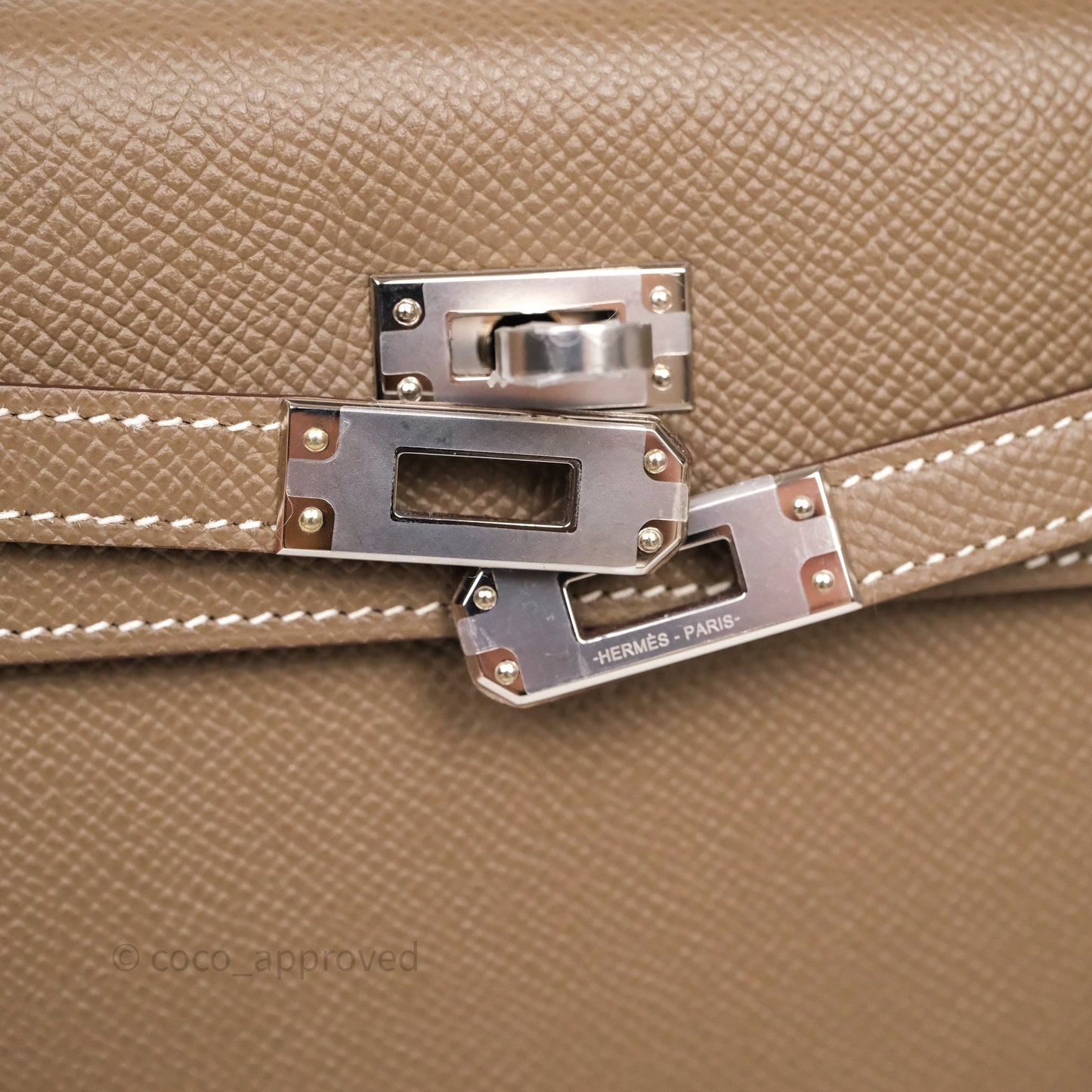 Hermes Kelly 25 Etoupe 18 Palladium Hardware