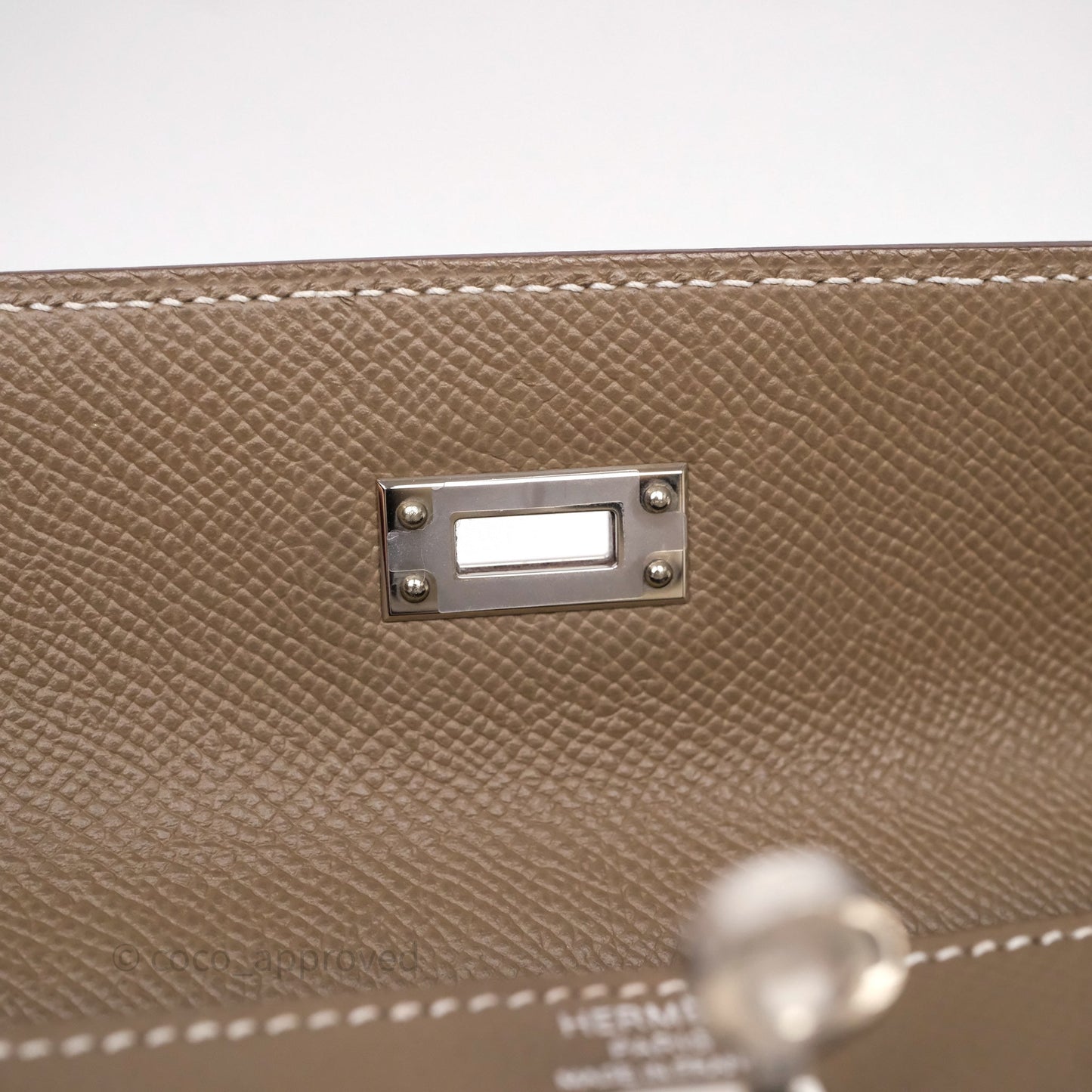 Hermes Kelly 25 Etoupe 18 Palladium Hardware