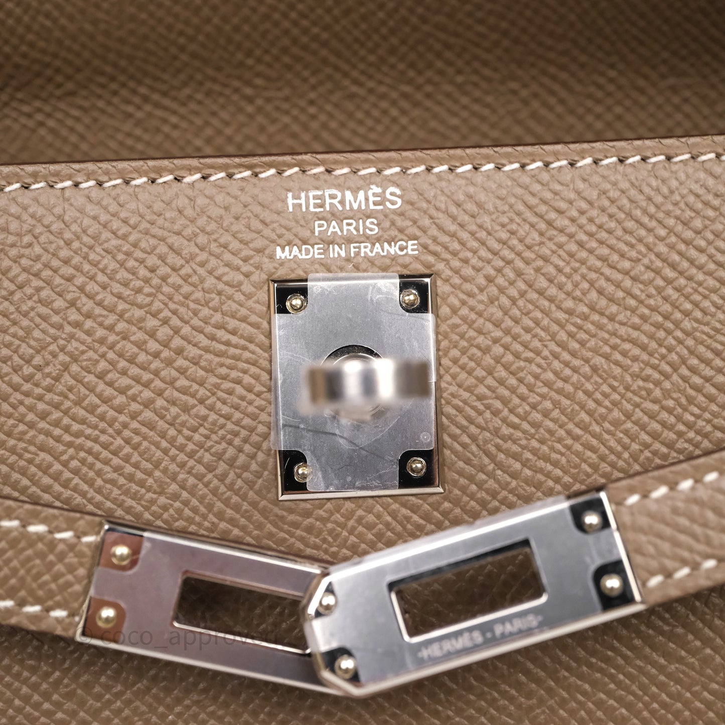 Hermes Kelly 25 Etoupe 18 Palladium Hardware