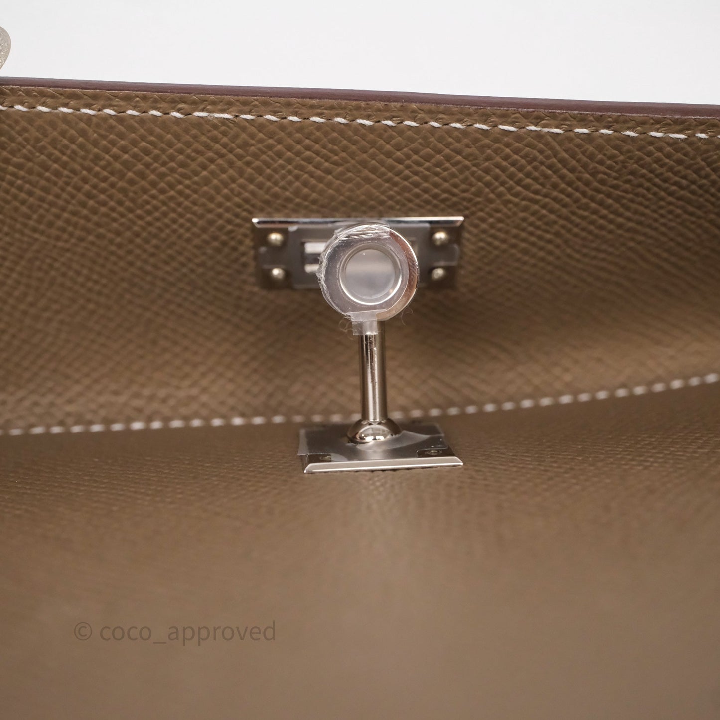 Hermes Kelly 25 Etoupe 18 Palladium Hardware