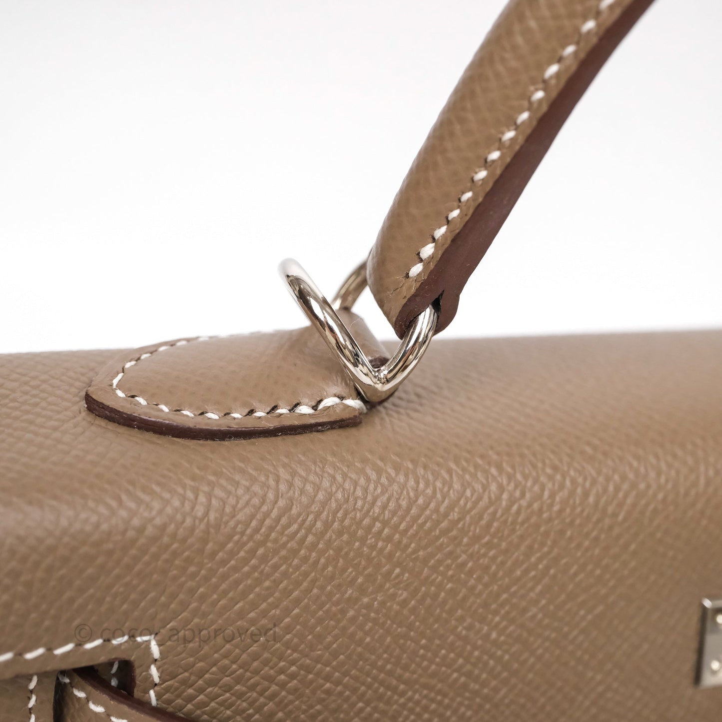 Hermes Kelly 25 Etoupe 18 Palladium Hardware