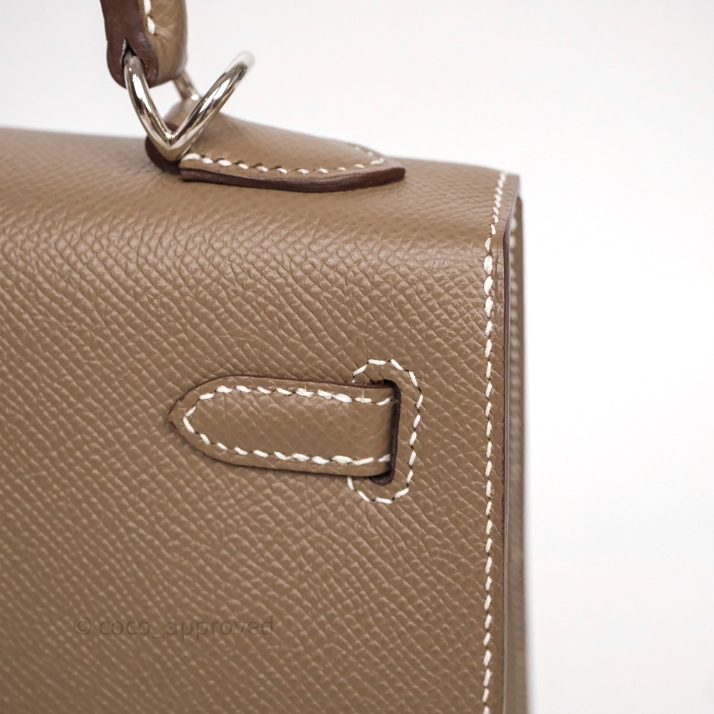 Hermes Kelly 25 Etoupe 18 Palladium Hardware
