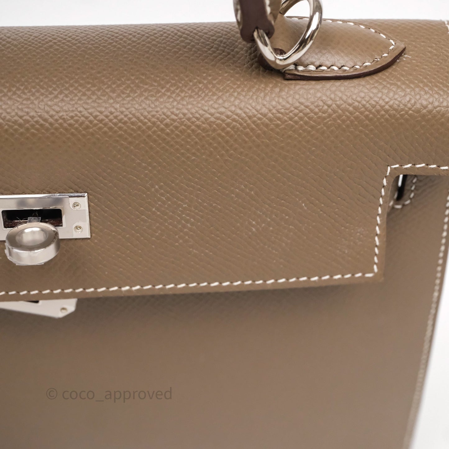 Hermes Kelly 25 Etoupe 18 Palladium Hardware