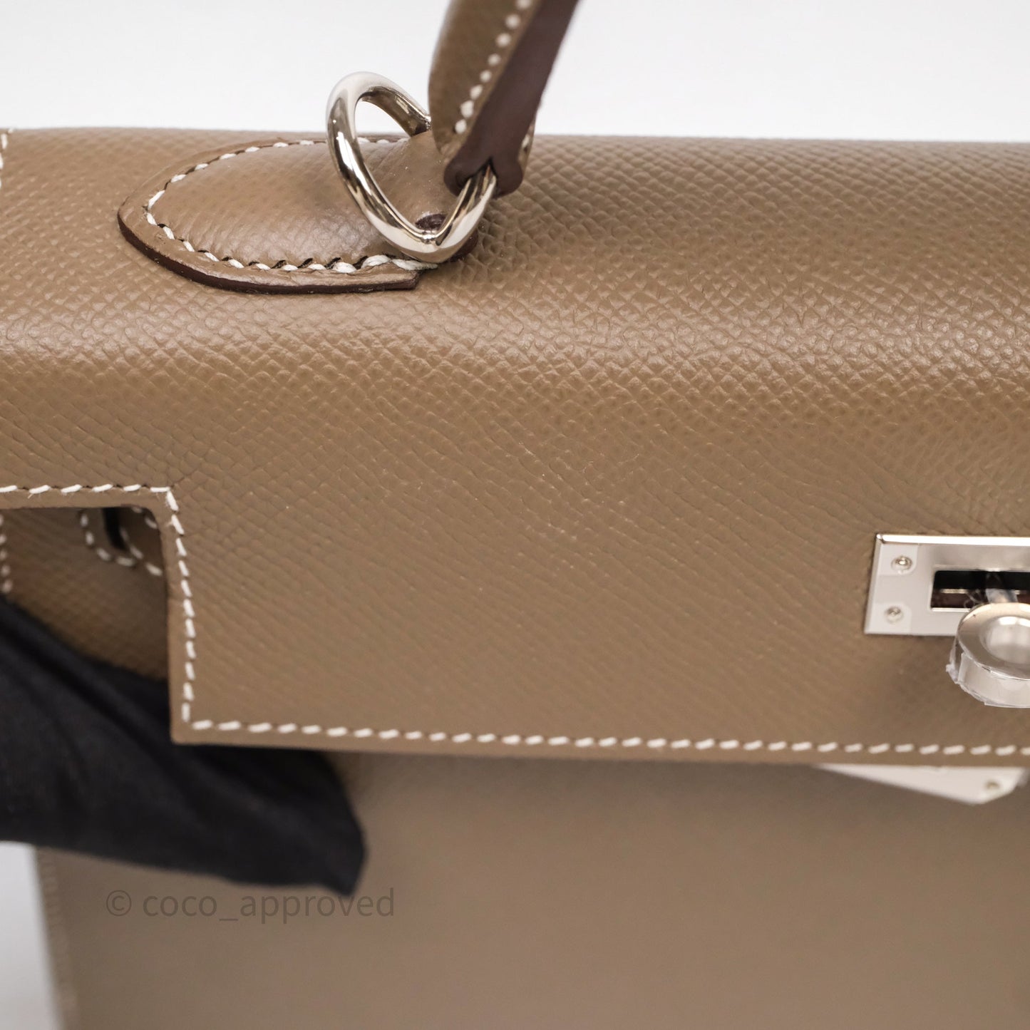 Hermes Kelly 25 Etoupe 18 Palladium Hardware
