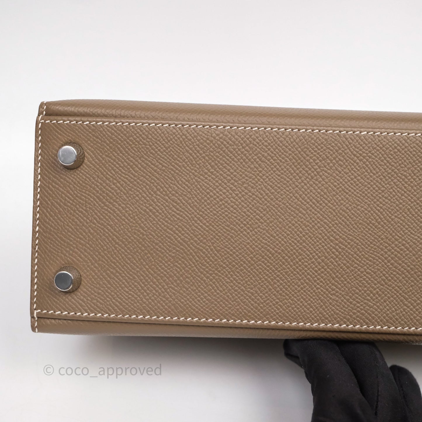Hermes Kelly 25 Etoupe 18 Palladium Hardware