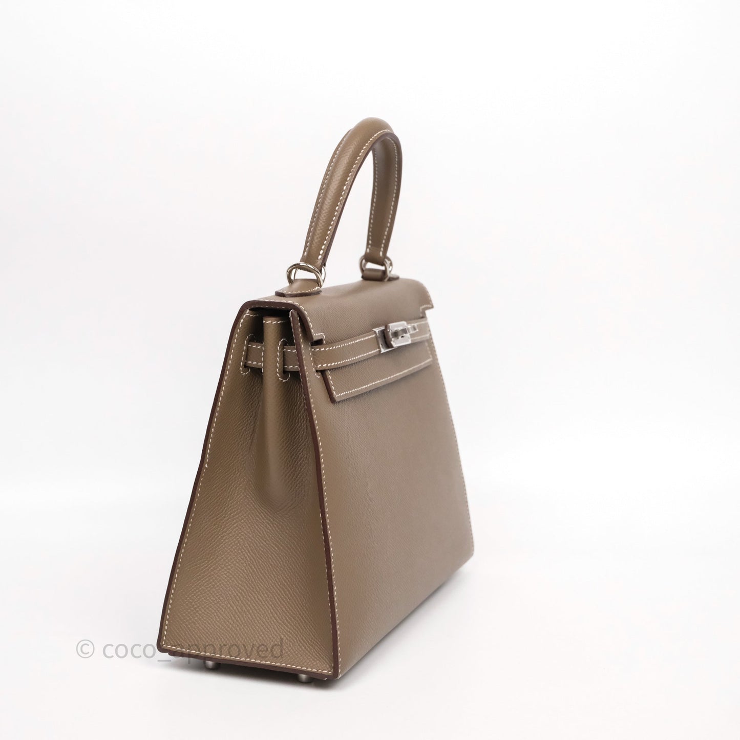 Hermes Kelly 25 Etoupe 18 Palladium Hardware