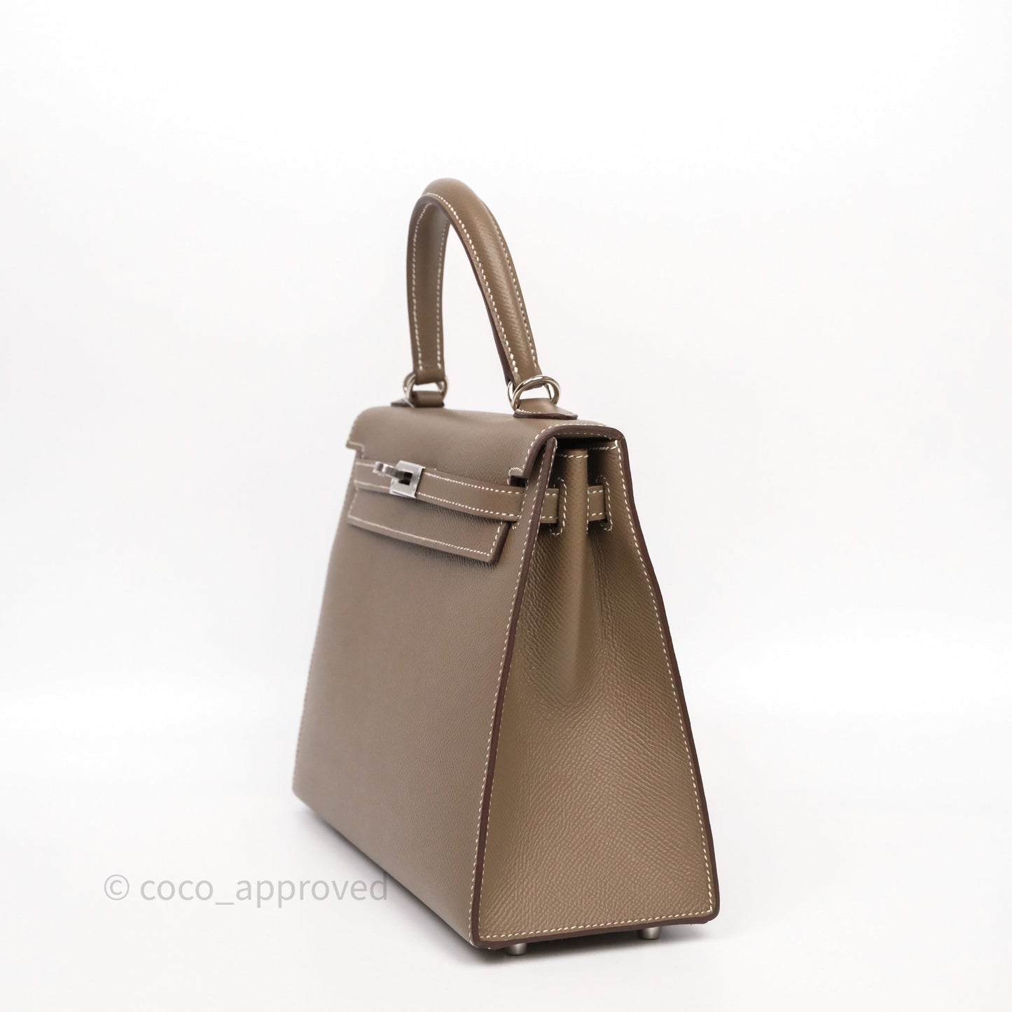 Hermes Kelly 25 Etoupe 18 Palladium Hardware