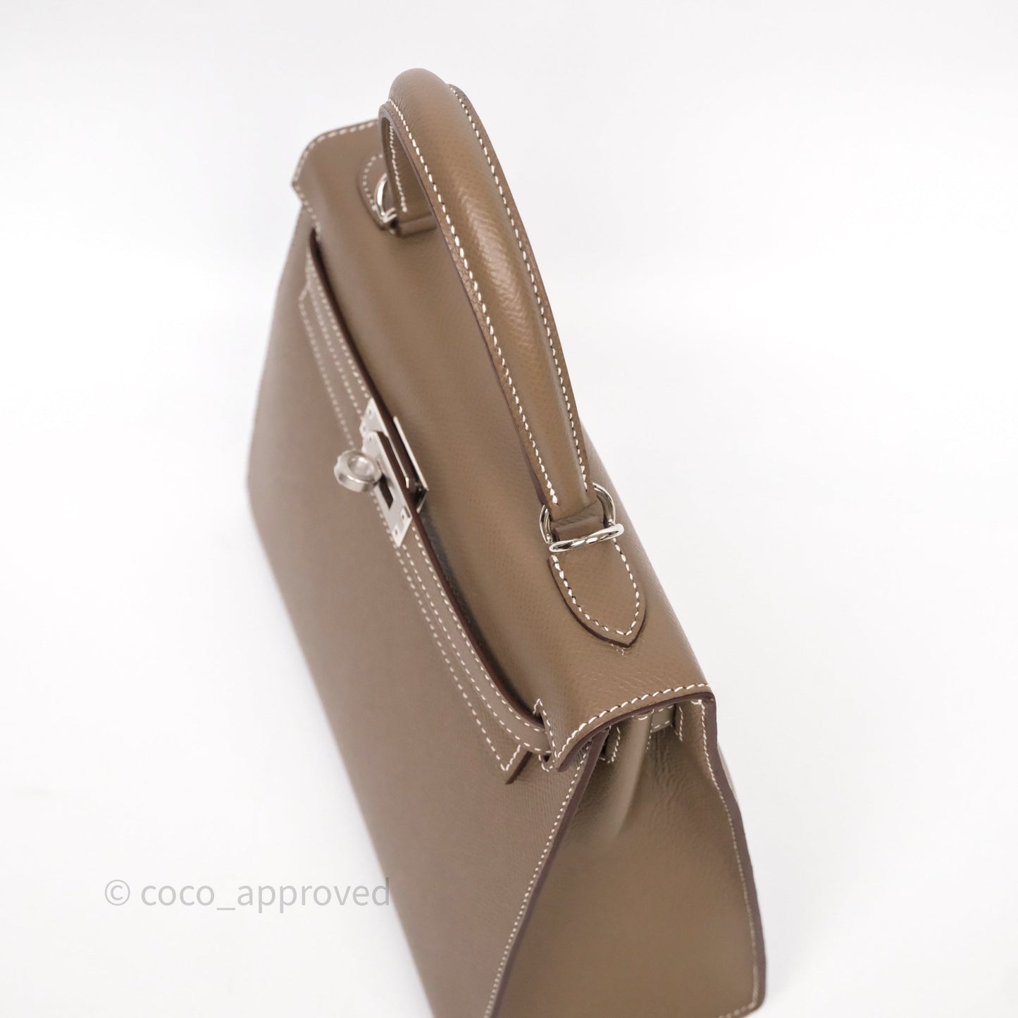Hermes Kelly 25 Etoupe 18 Palladium Hardware