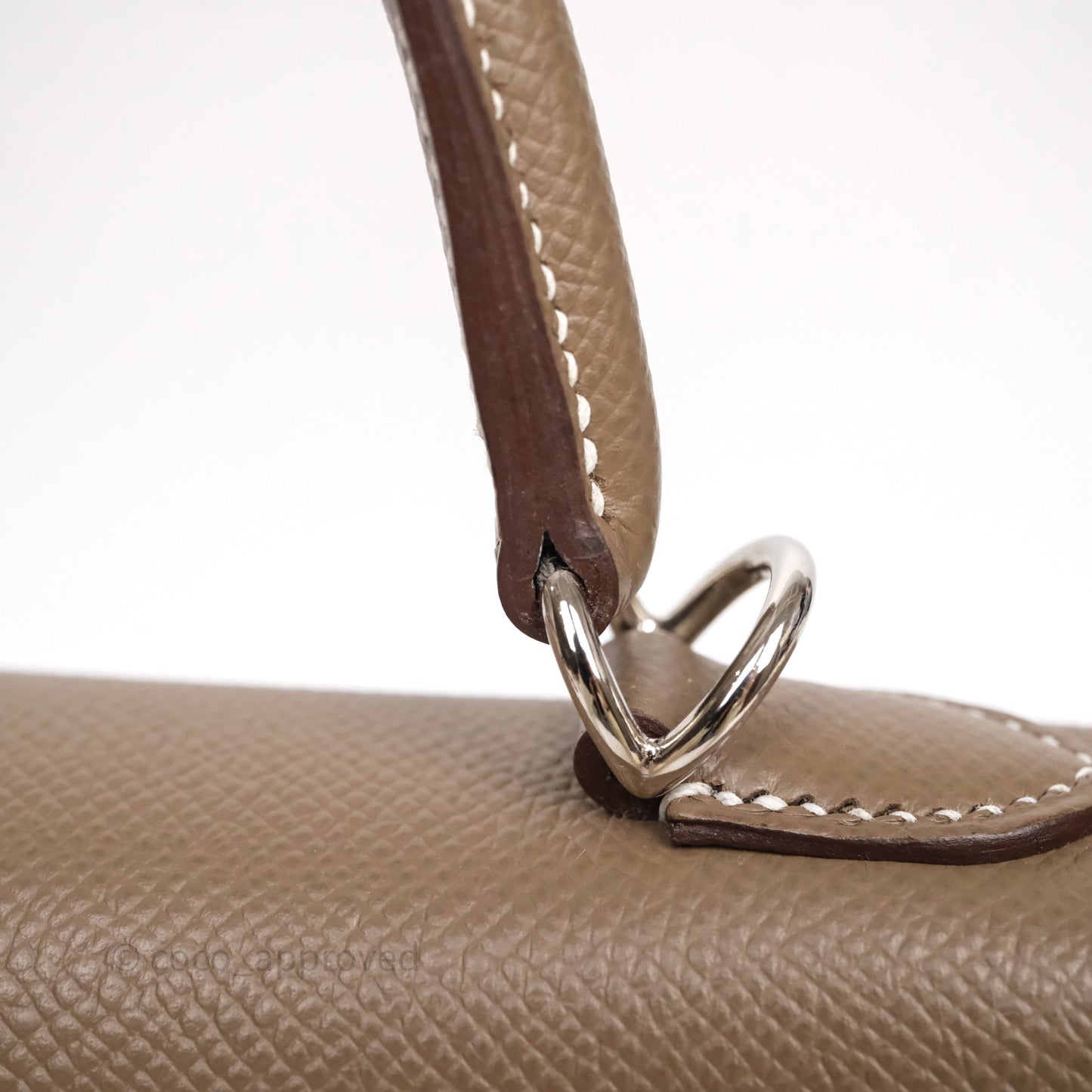 Hermes Kelly 25 Etoupe 18 Palladium Hardware