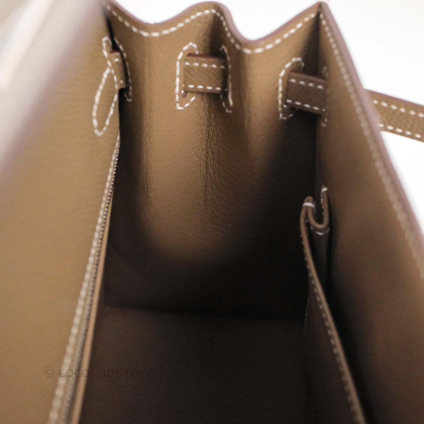 Hermes Kelly 25 Etoupe 18 Palladium Hardware
