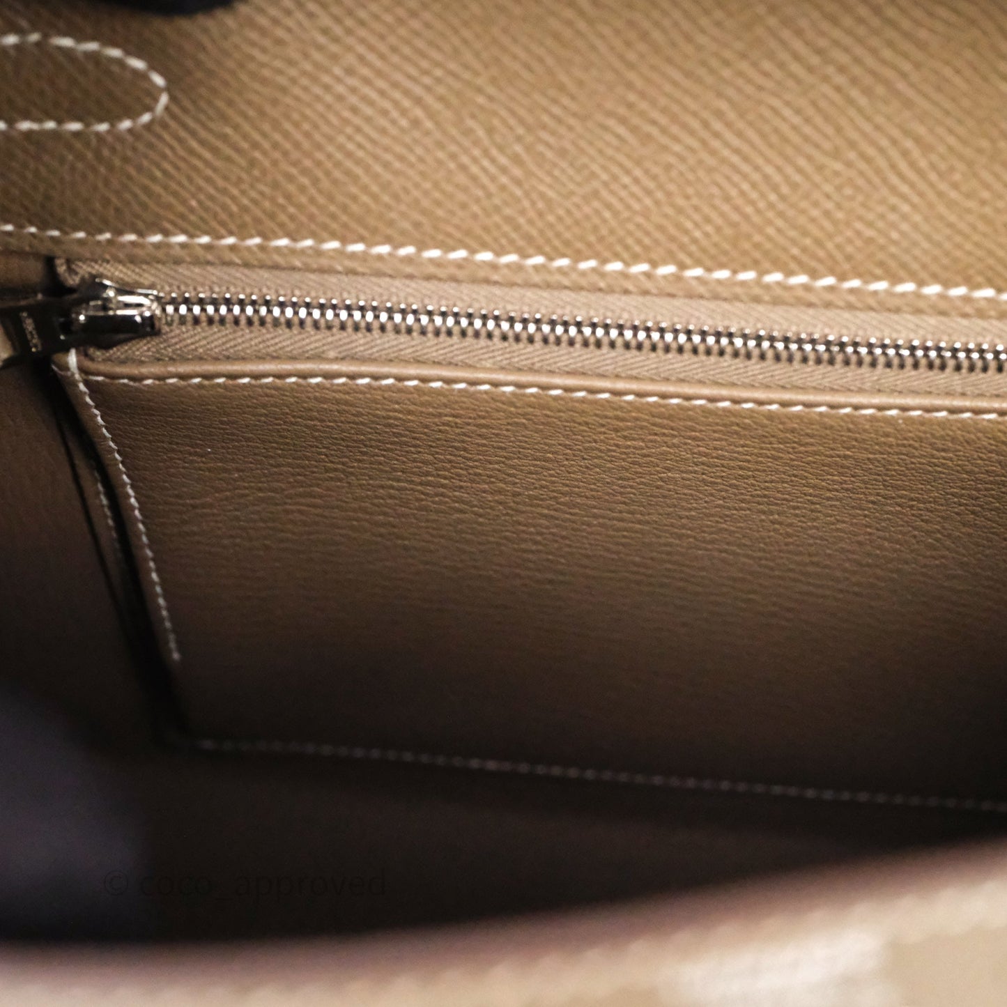Hermes Kelly 25 Etoupe 18 Palladium Hardware