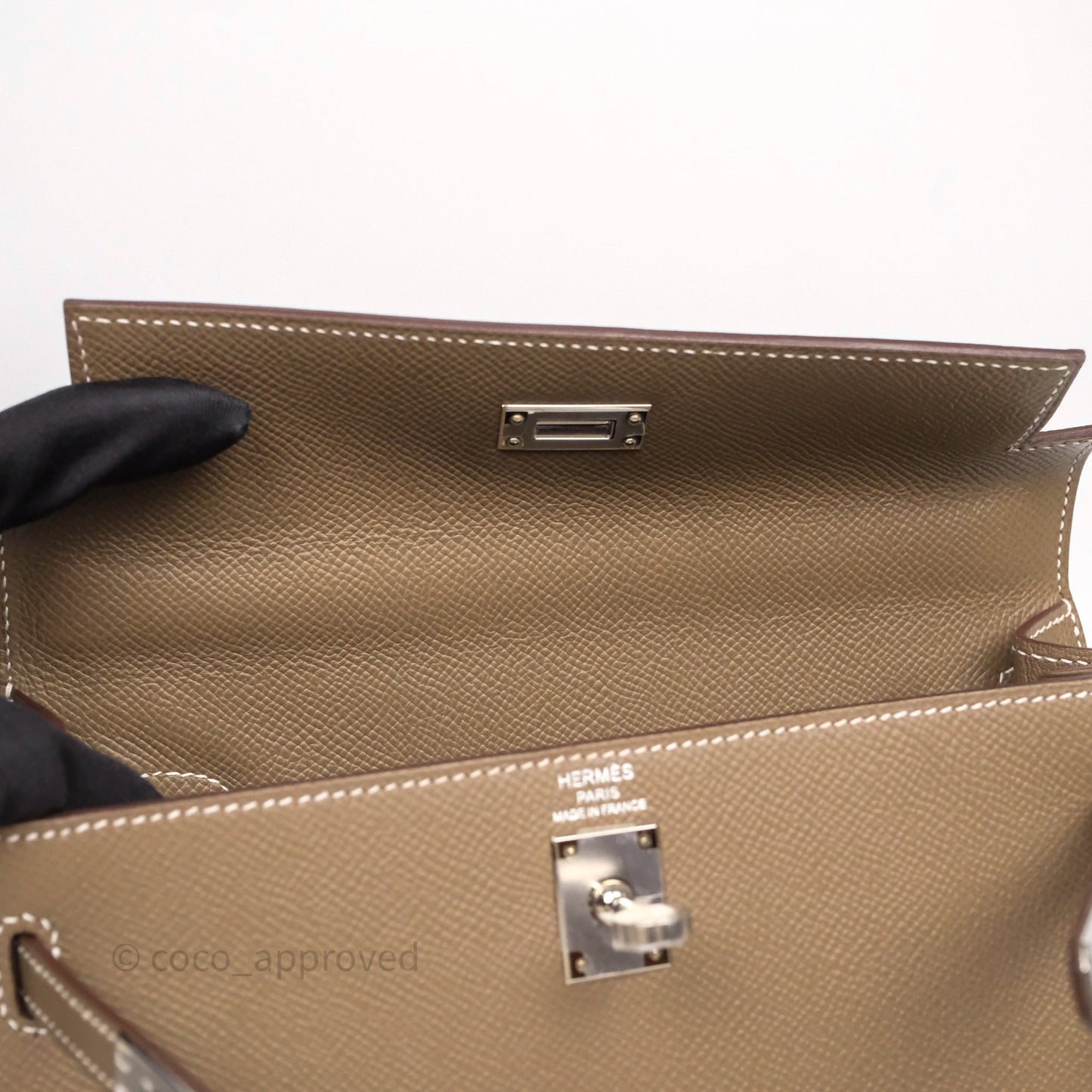 Hermes Kelly 25 Etoupe 18 Palladium Hardware