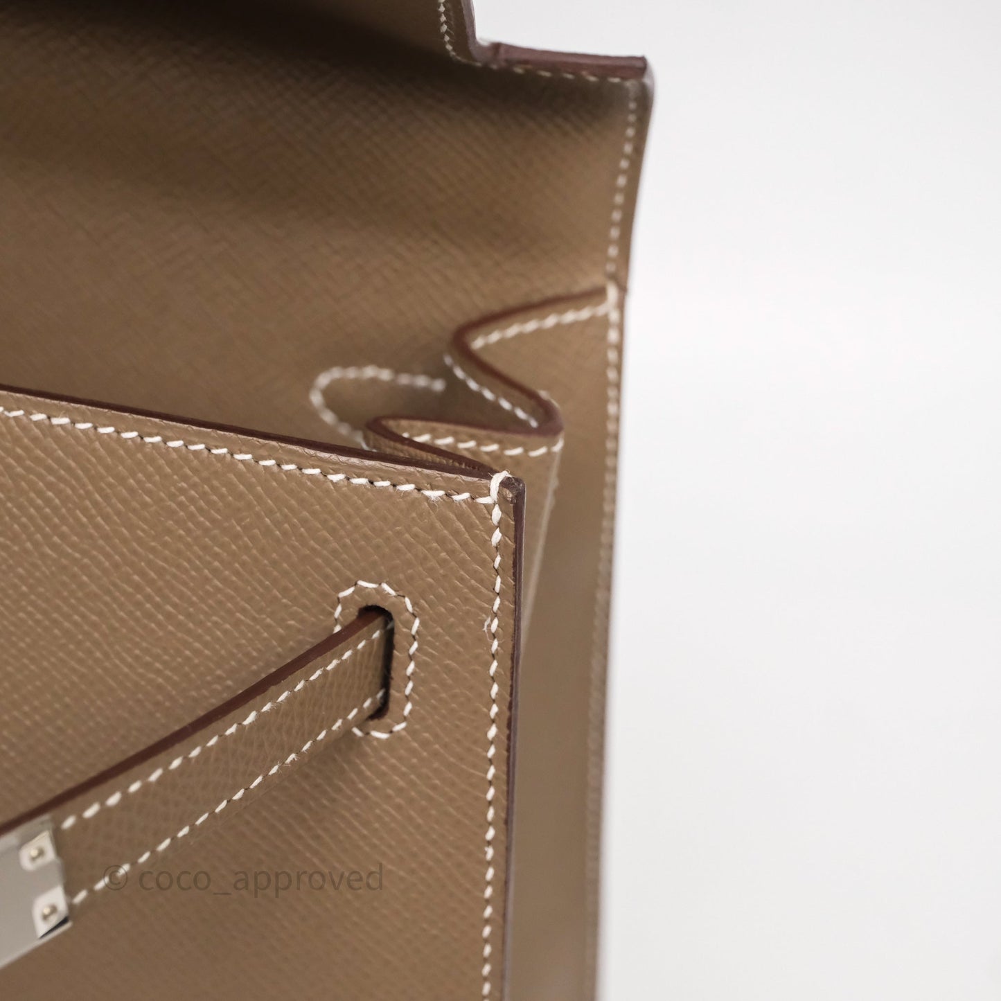 Hermes Kelly 25 Etoupe 18 Palladium Hardware