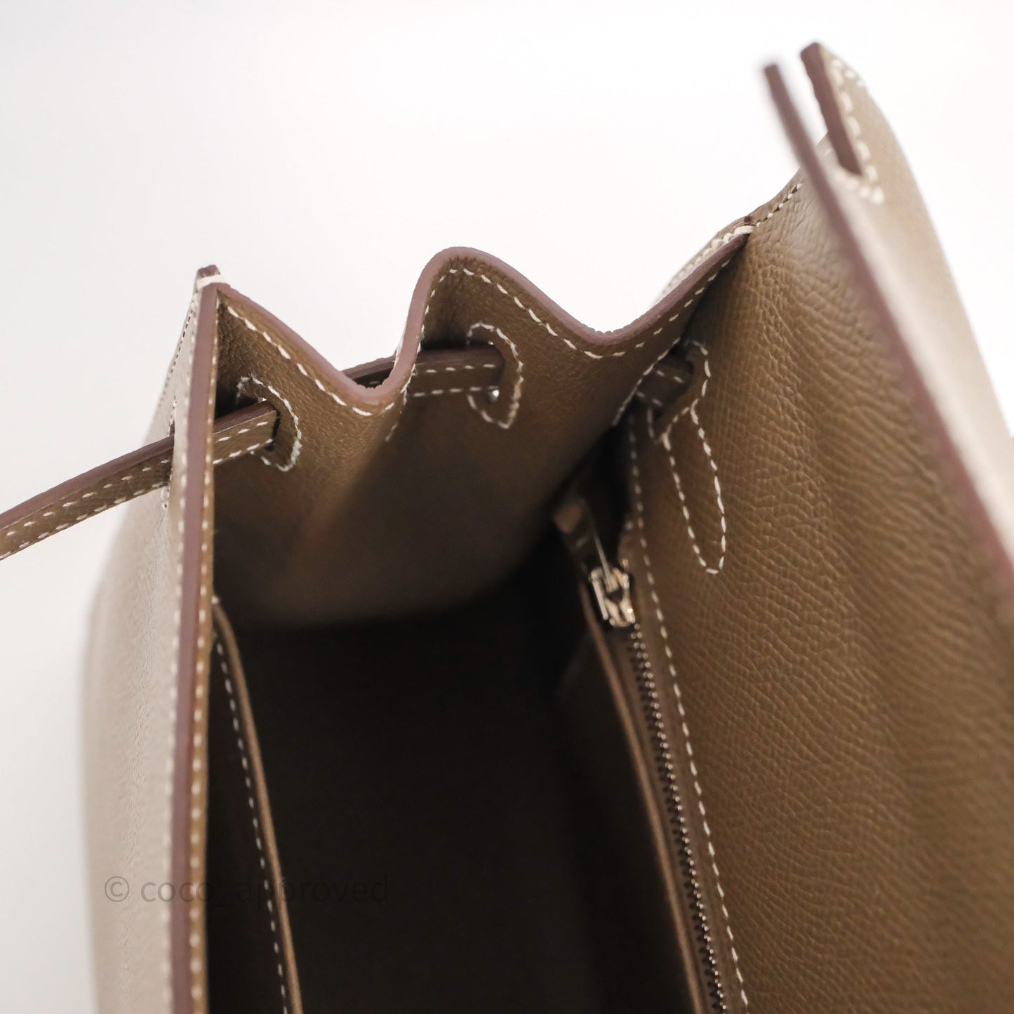 Hermes Kelly 25 Etoupe 18 Palladium Hardware
